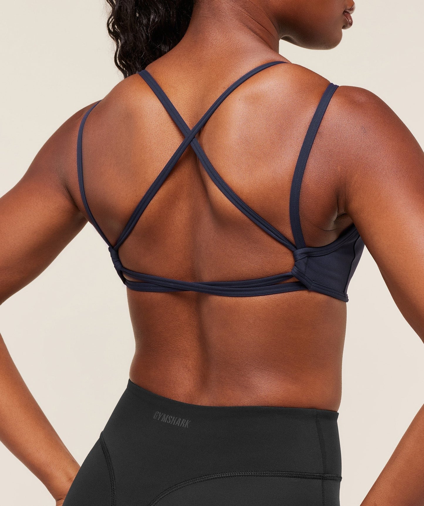Gymshark Back Gains Sports Bra - Heavy Blue