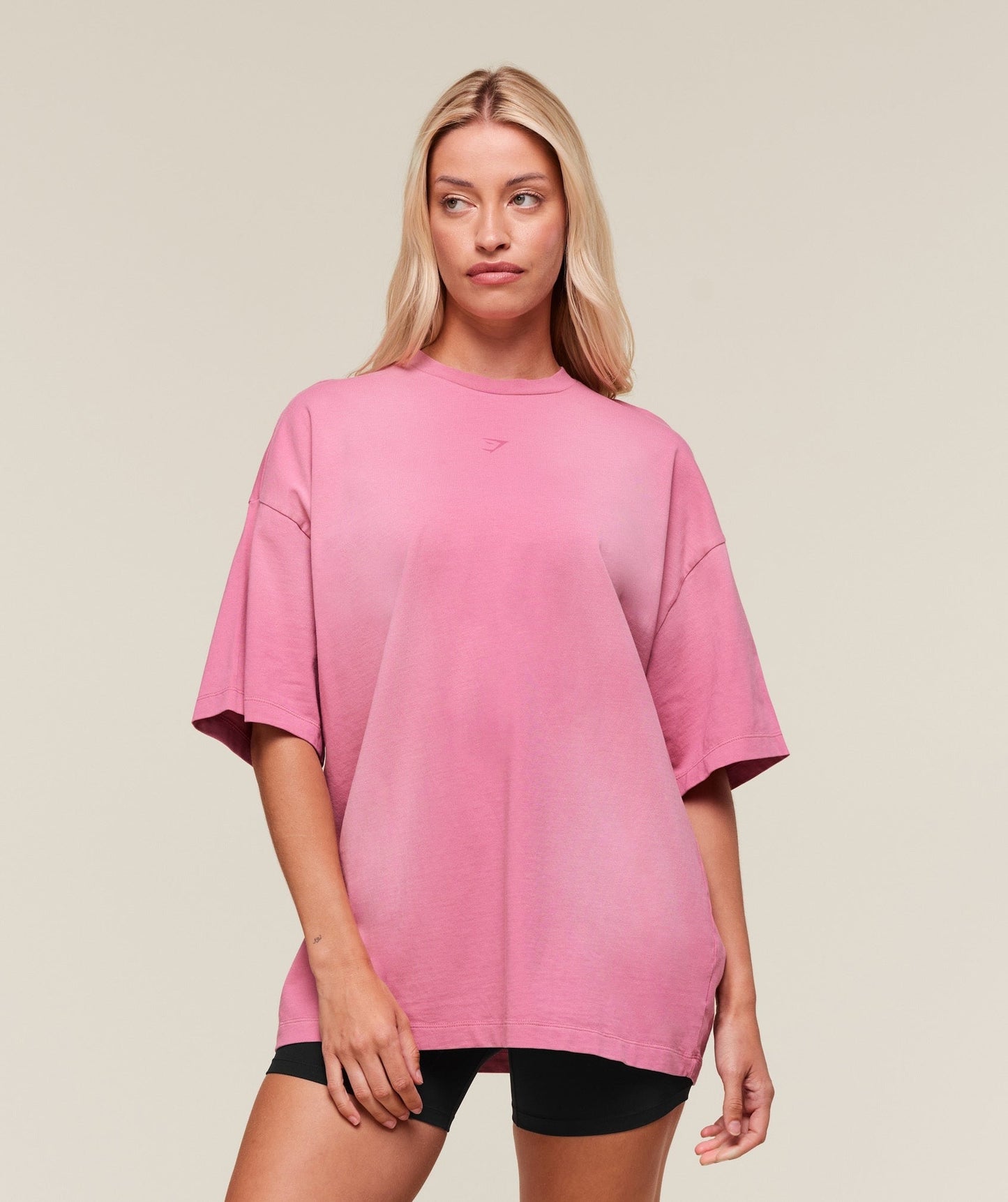 Gymshark Summer Tie-Dye Graphic Oversized T-Shirt - Sunset Pink/Wash