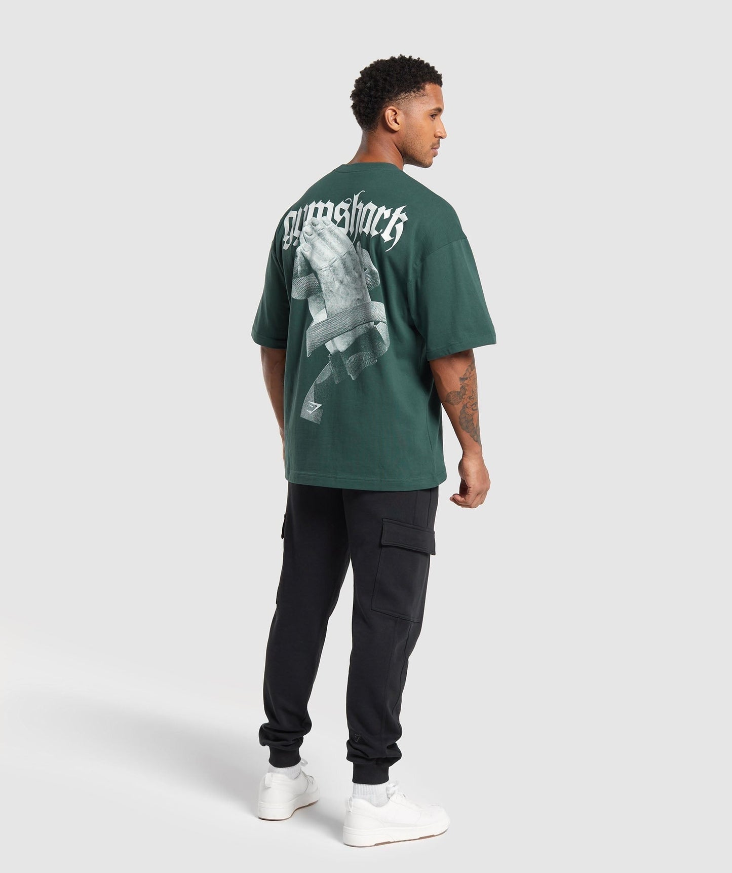 Gymshark Prayer Hands T-Shirt - Fog Green