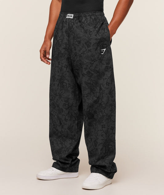Gymshark Straight Leg Pumper Pants - Black/Grey
