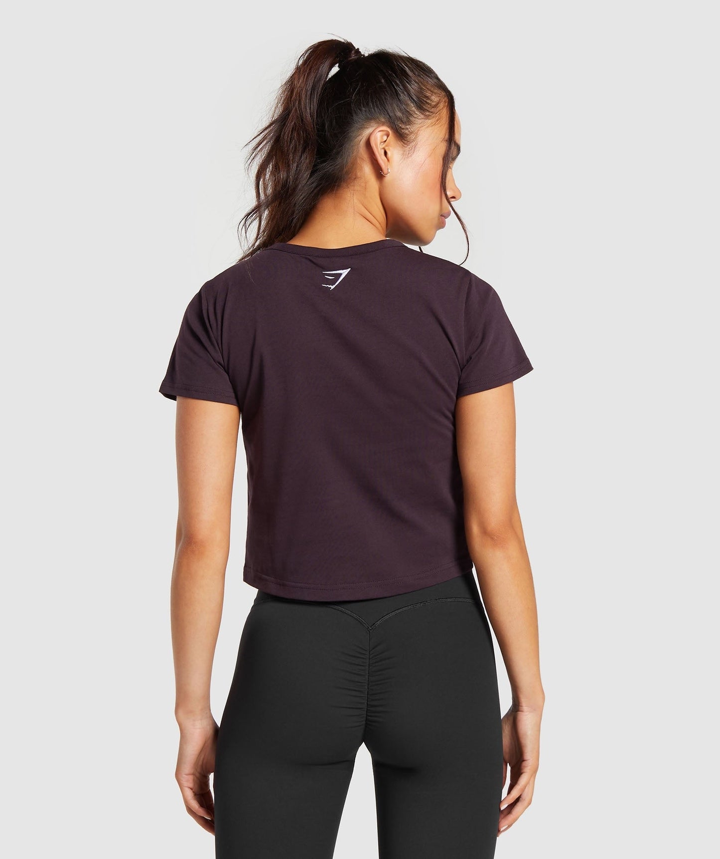 Gymshark Block Crop Top - Plum Brown