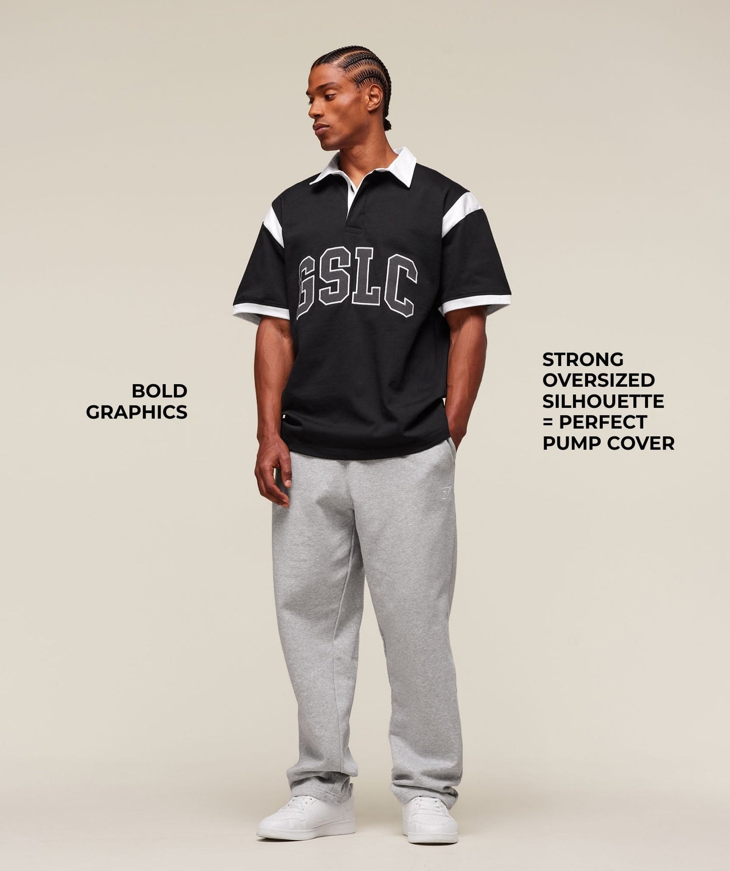 Gymshark GSLC Retro Polo Shirt - Black/White