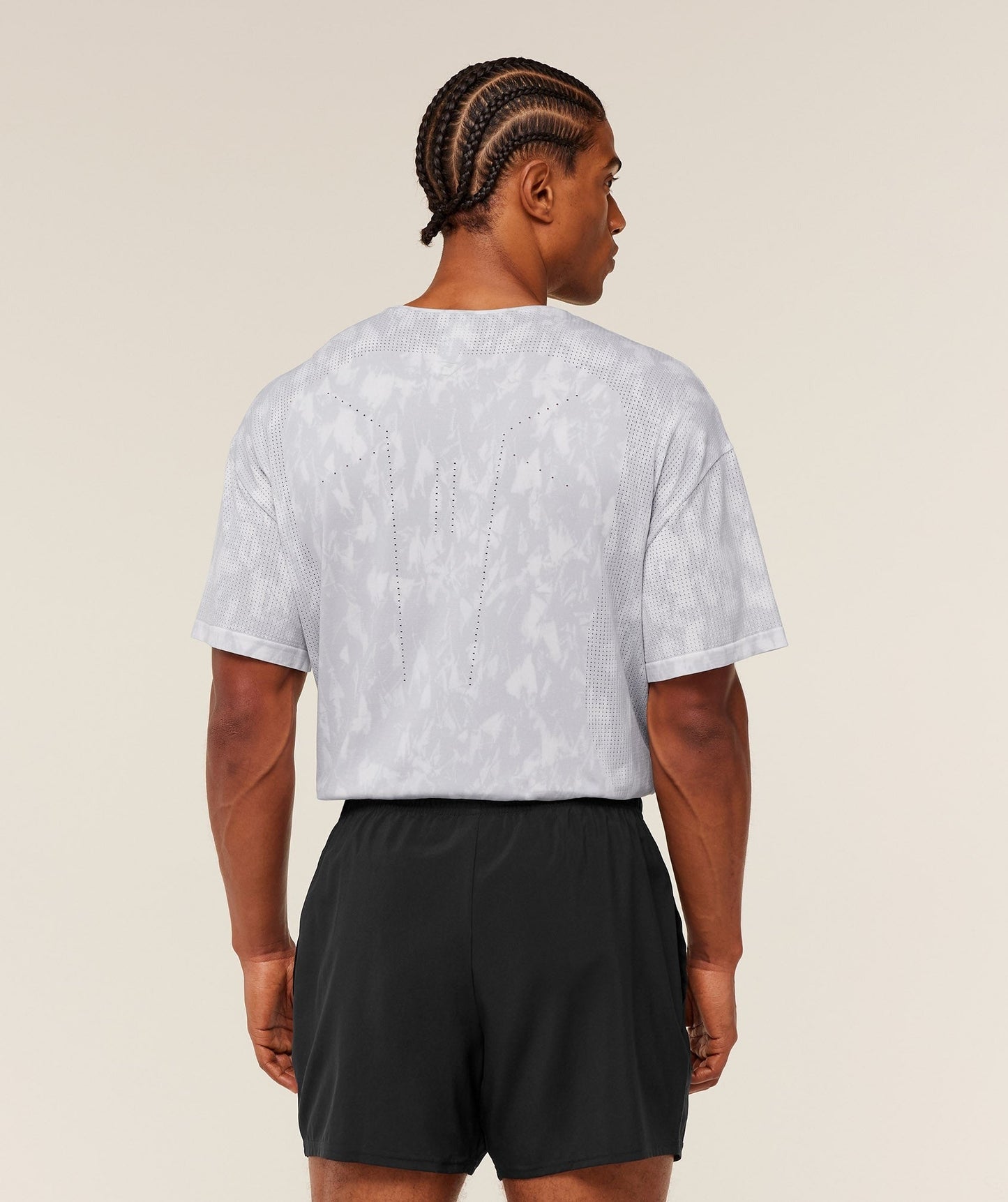 Gymshark Distance Seamless T-Shirt - Light Grey / Light Grey / ACID WASH