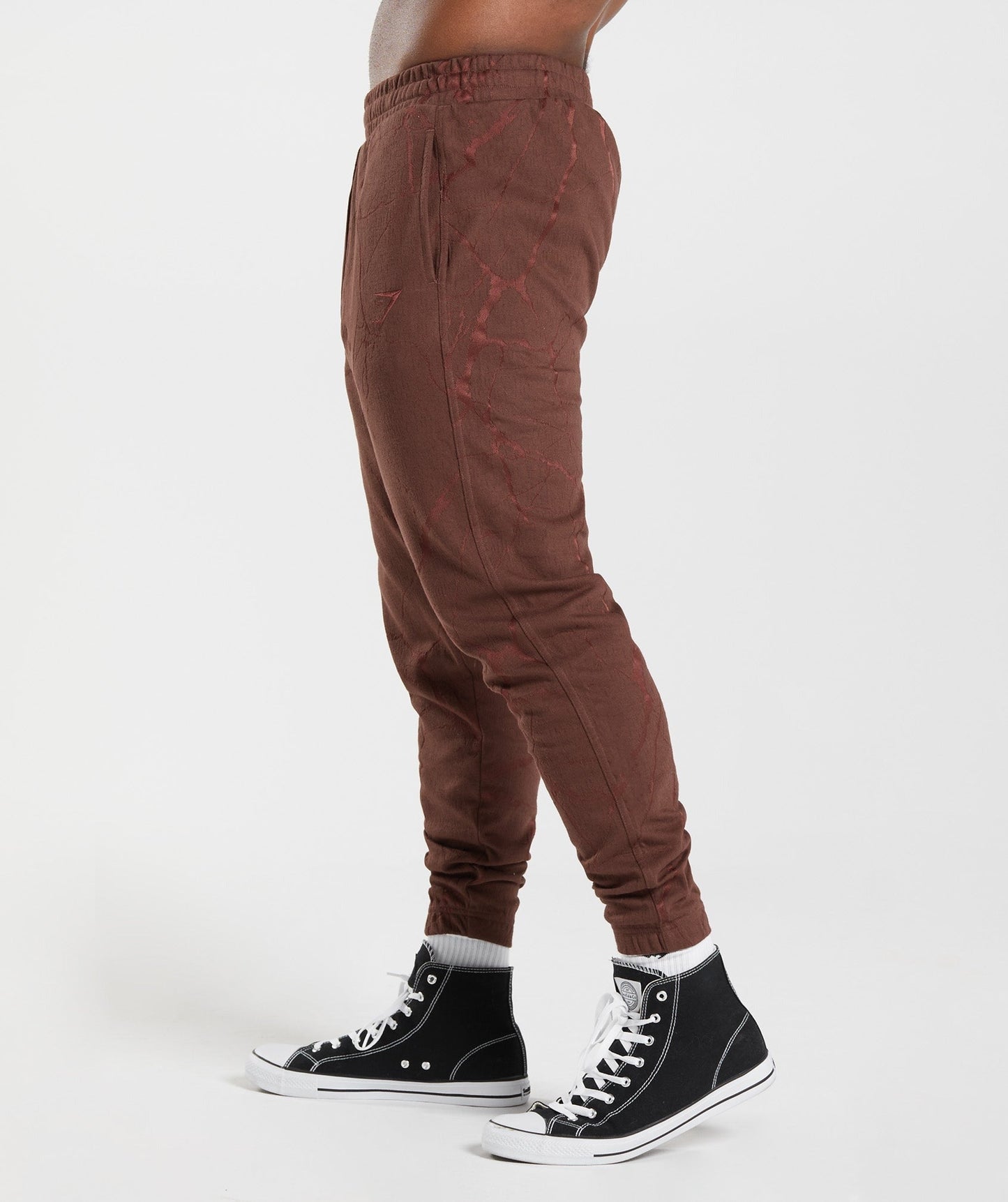 Gymshark Power Joggers - Cherry Brown Print