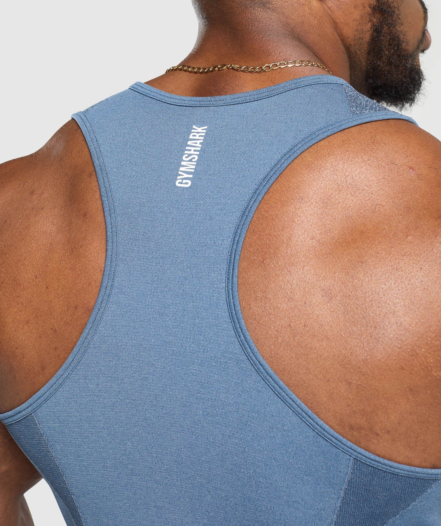 Gymshark Shadow Seamless Stringer - Faded Blue