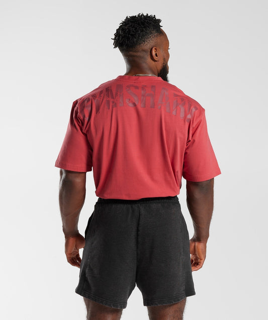 Gymshark Power T-Shirt - Sundried Red