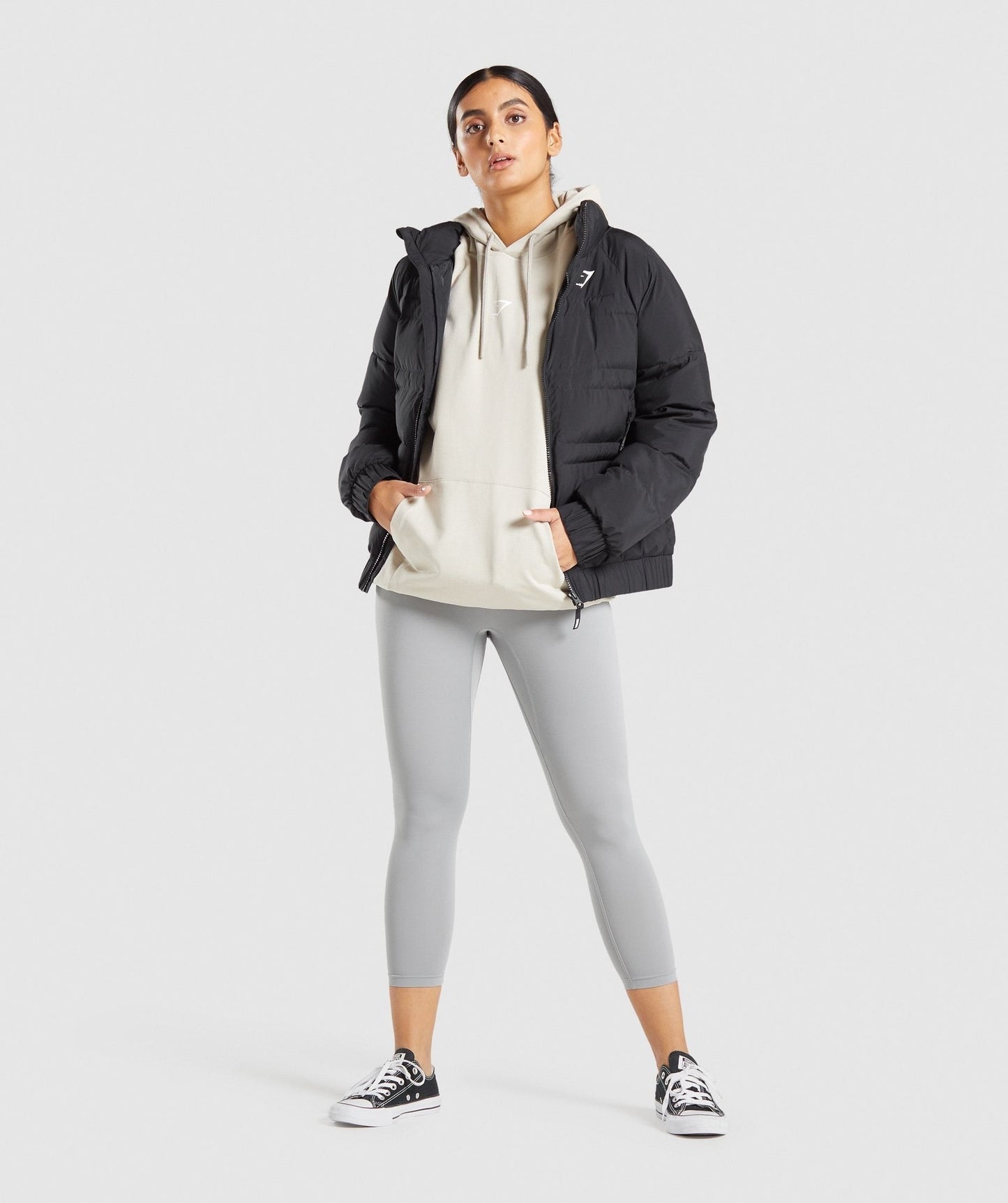 Gymshark Strobe Graphic Hoodie - Grey