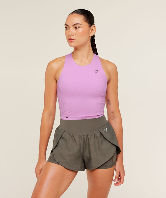 Gymshark Running Elite Bodyfit Tank - Sour Pink