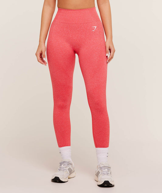 Gymshark Vital Seamless 2.0 Leggings - Coral Red Marl