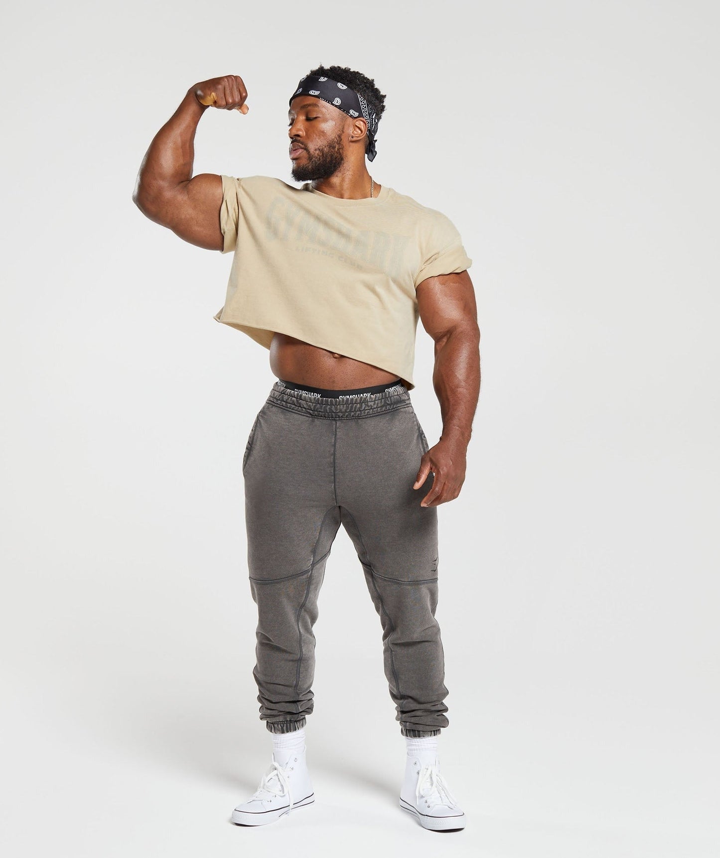 Gymshark Heritage Washed Crop T-Shirt - Desert Beige