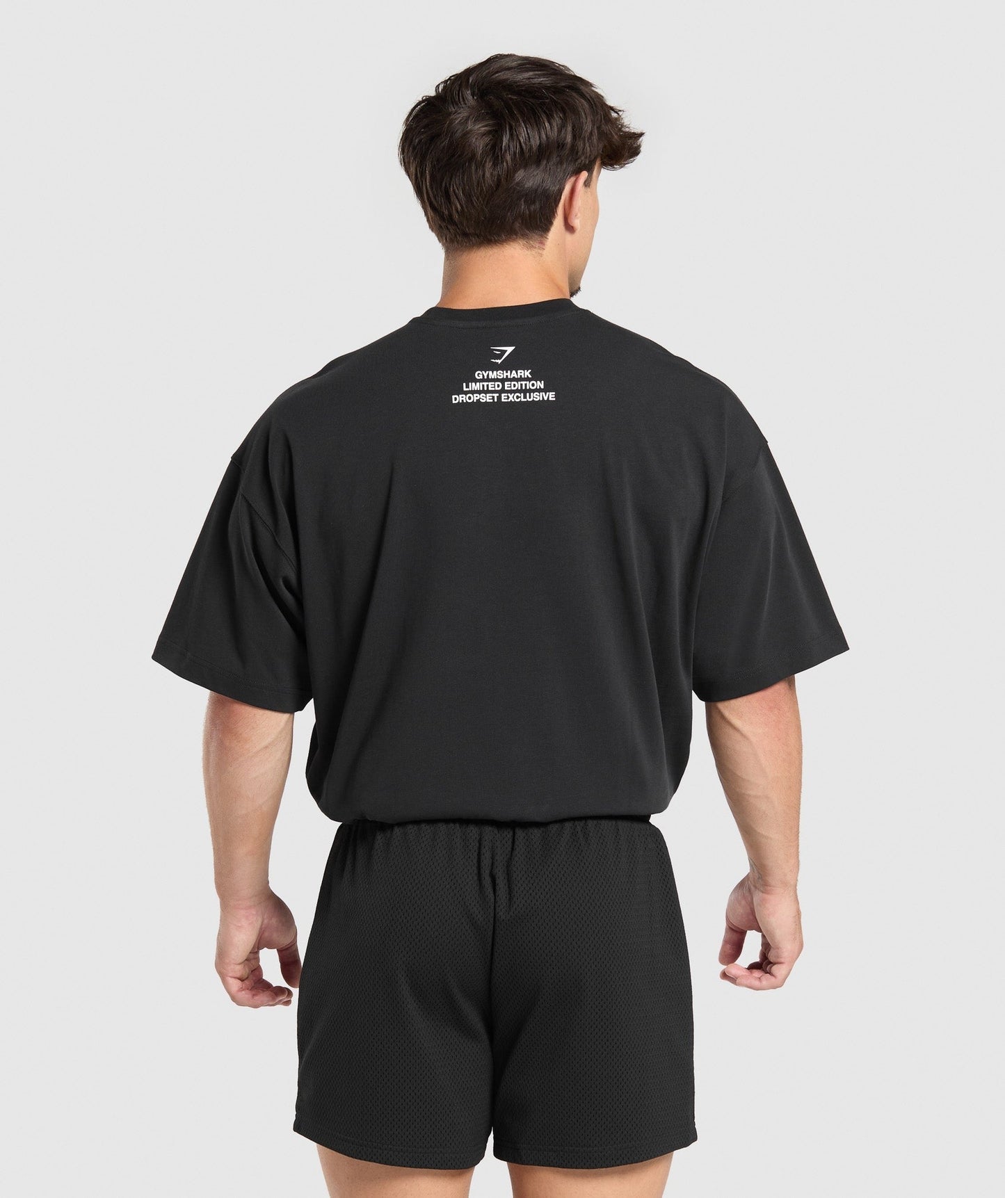 Gymshark Mens Athlete Bootleg Graphic T-Shirt - Black