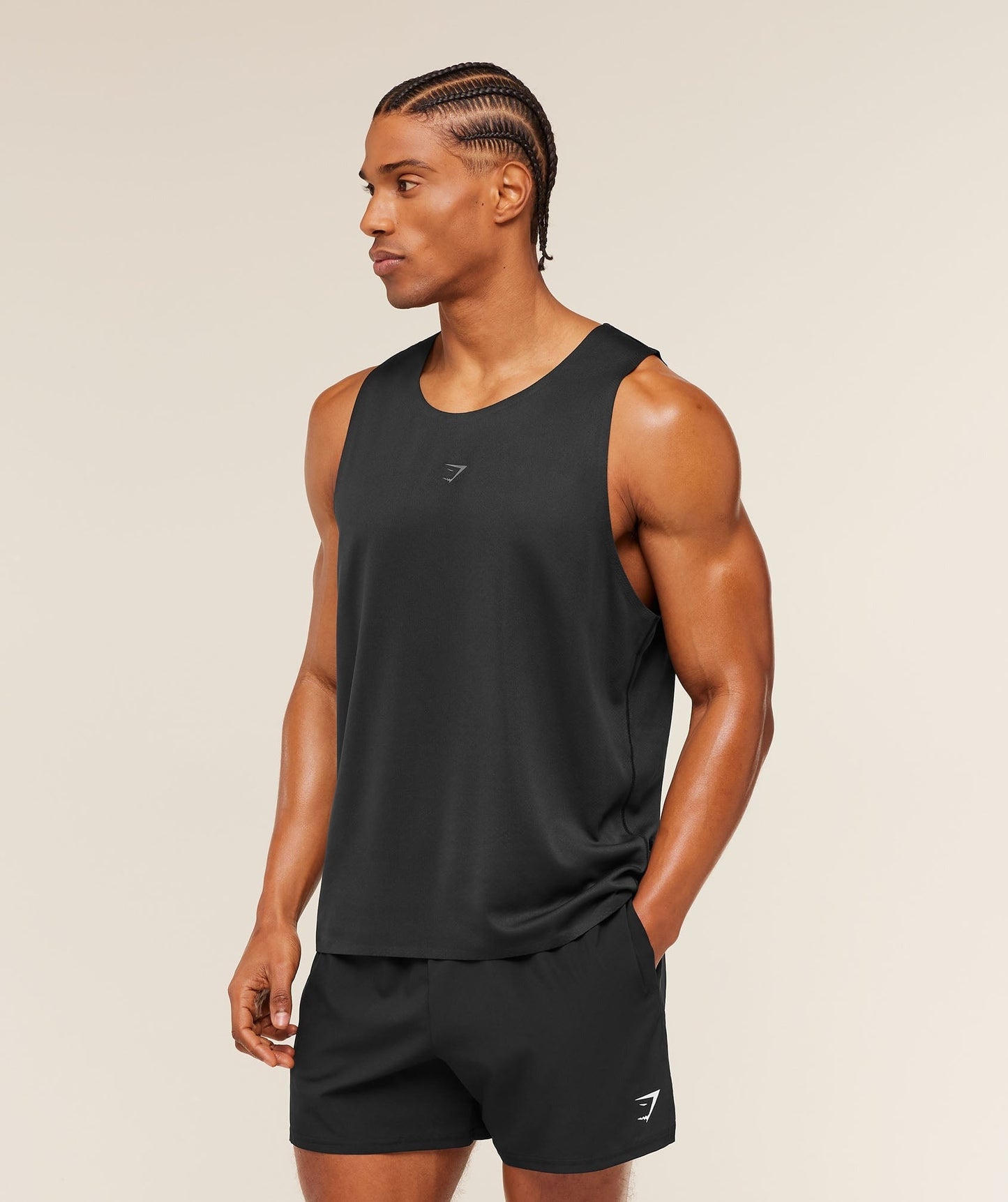 Gymshark Hybrid Engineered Jacquard Tank - Black