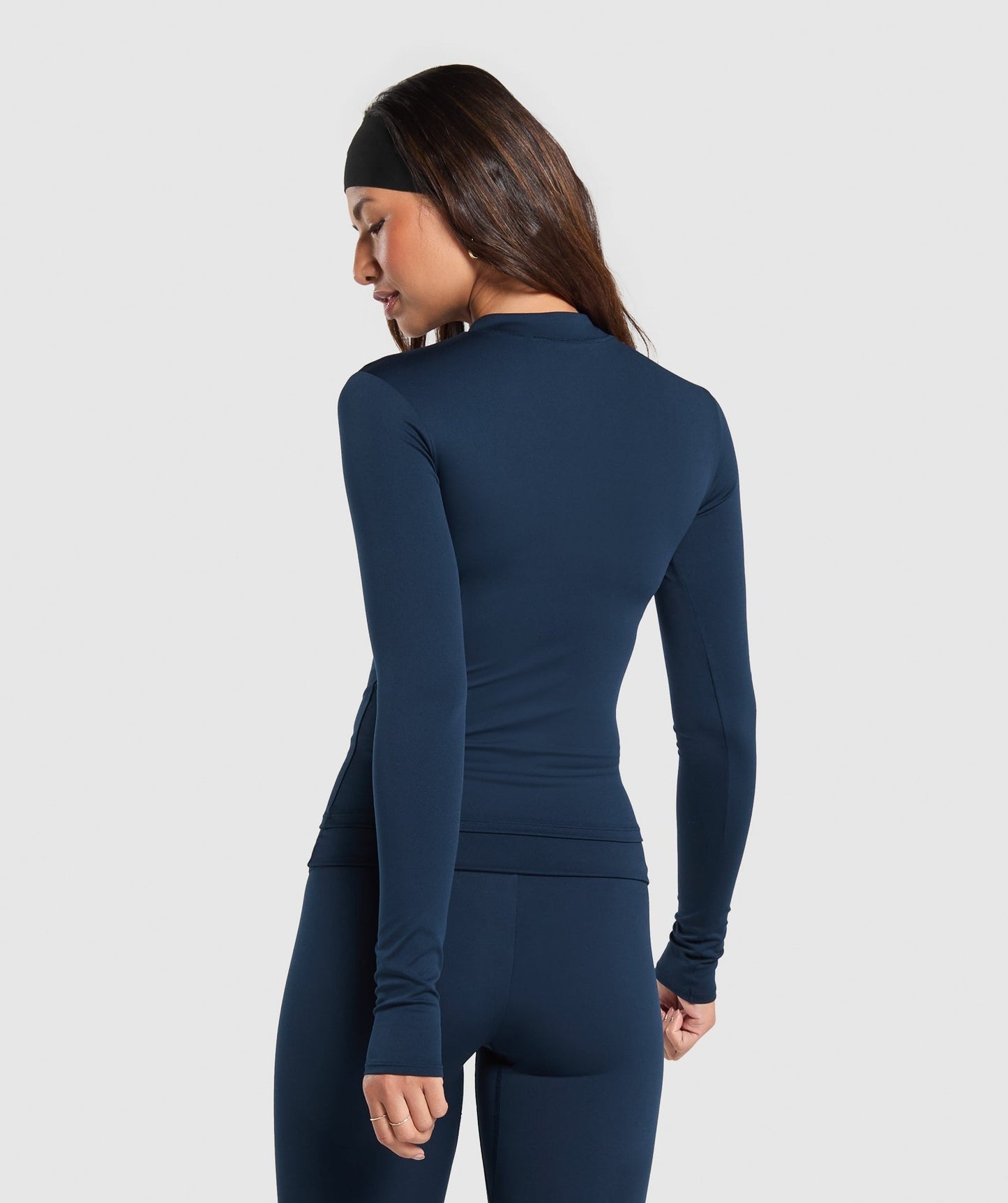 Gymshark Everyday High Neck Long Sleeve Top - Navy