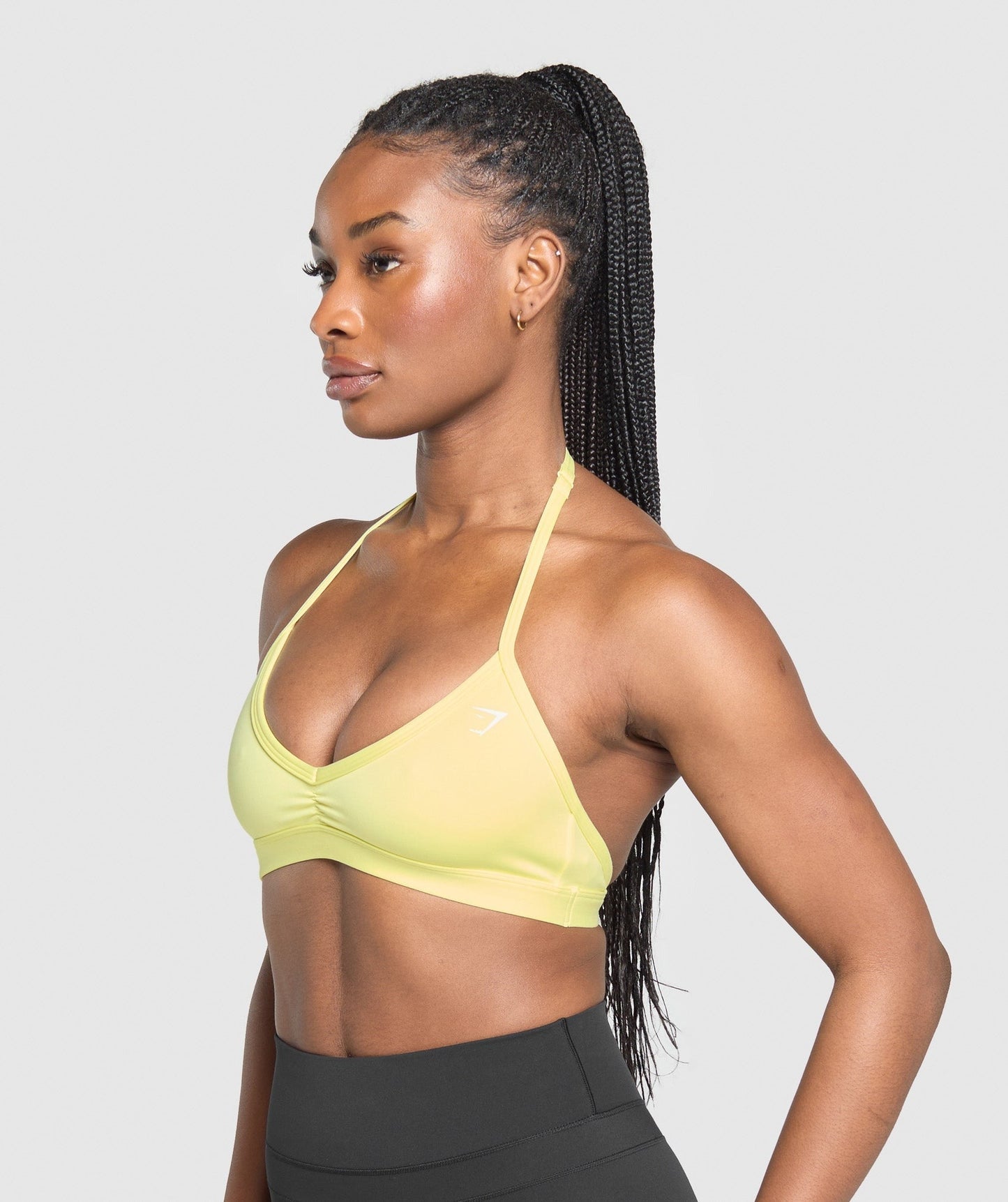 Gymshark Minimal Halterneck Sports Bra - Refresh Yellow