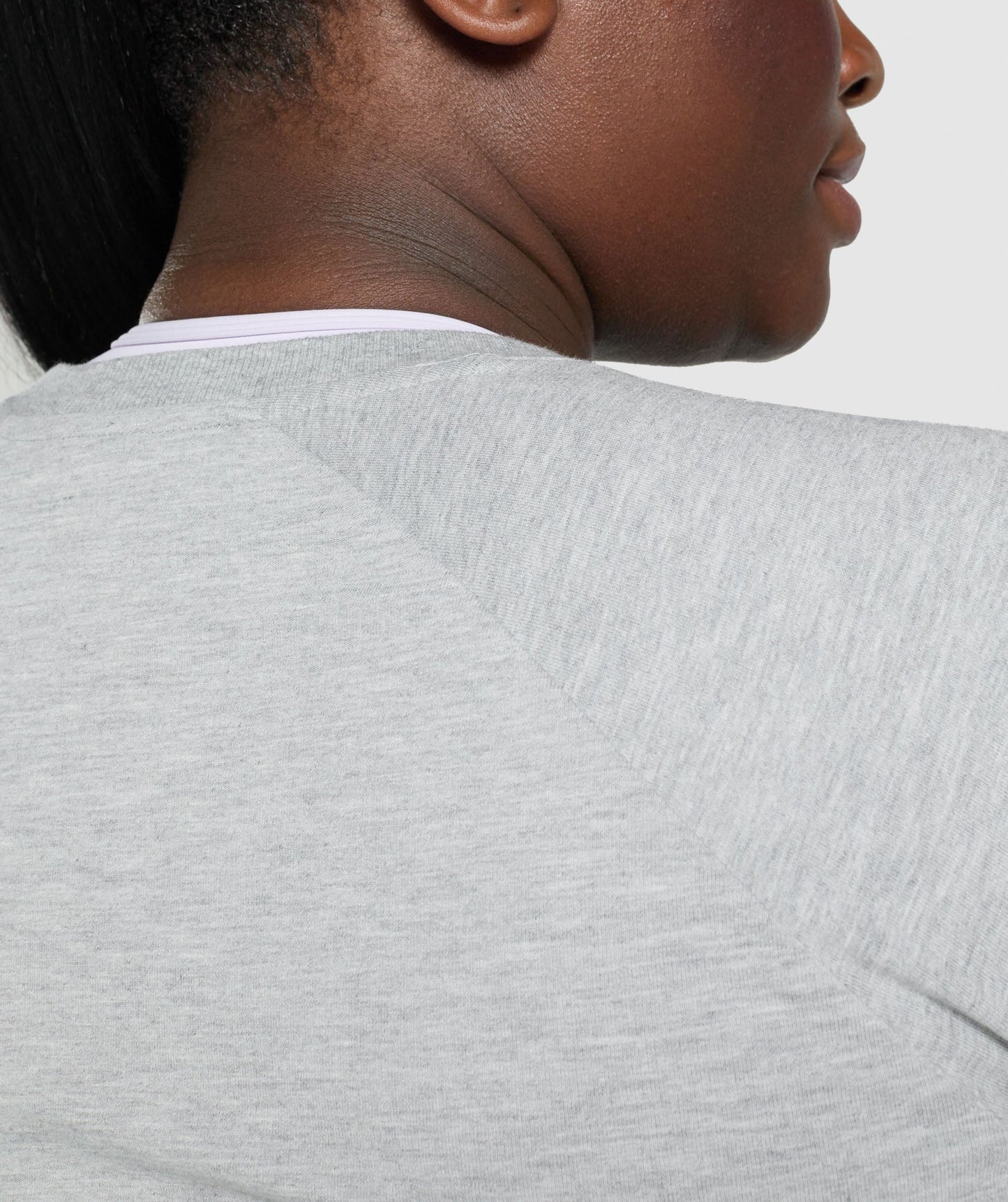 Gymshark Training Cropped Sweater - Light Grey Marl