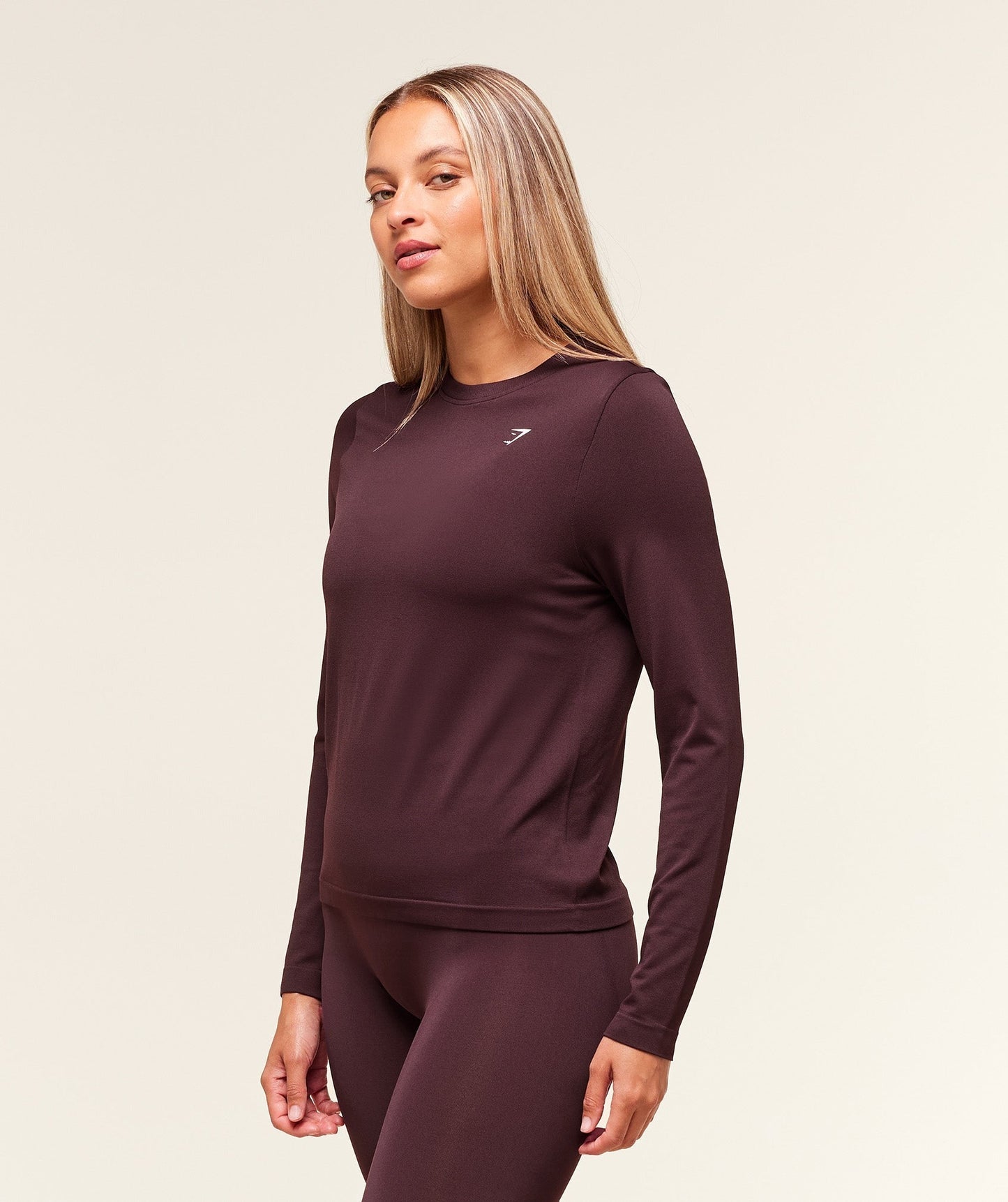 Gymshark Everyday Seamless Long Sleeve Top - Cherry Purple