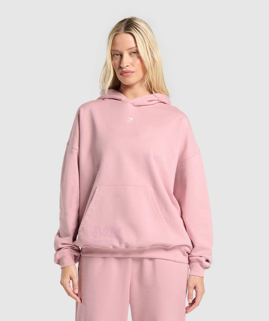 Gymshark Scribble Oversized Hoodie - Light Pink