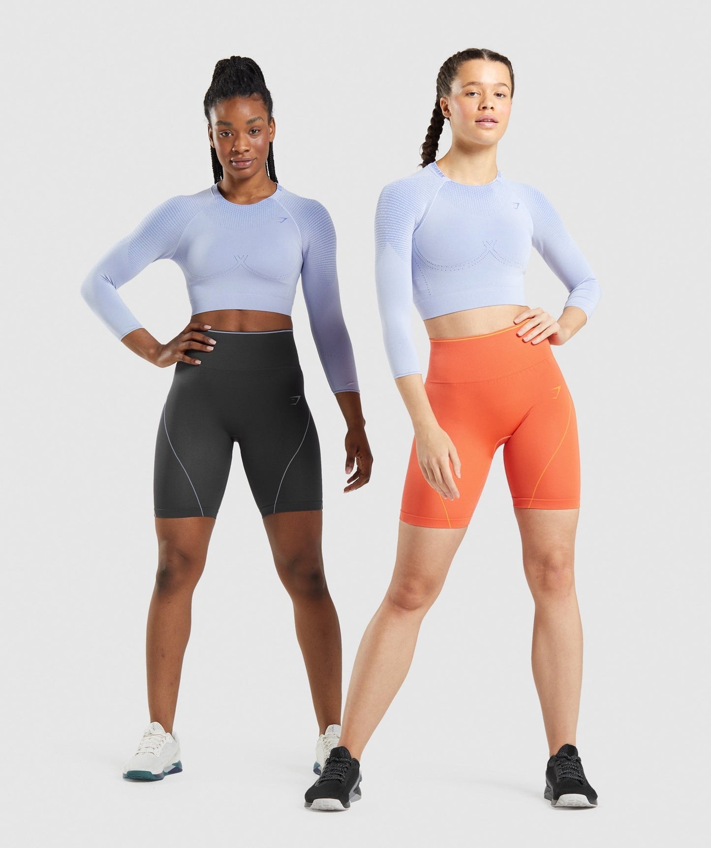 Gymshark Apex Seamless Crop Top - Lavender Blue/Court Blue