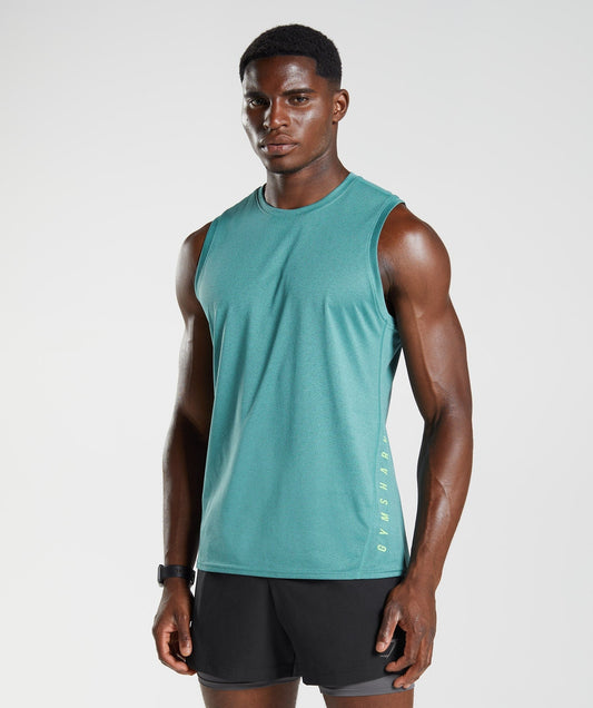 Gymshark Sport Tank - Slate Blue/Black Marl
