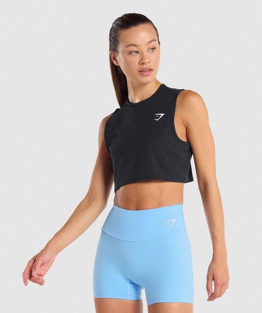 Gymshark Training Crop Tank - Black
