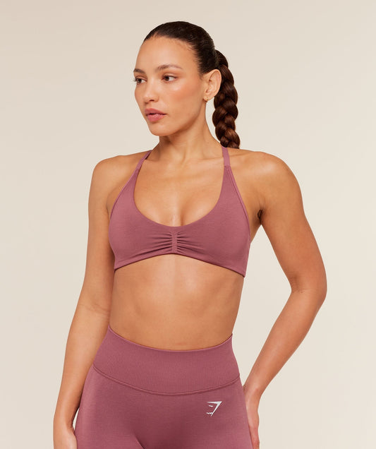 Gymshark Interval Seamless Light Support Sports Bra - Reset Pink