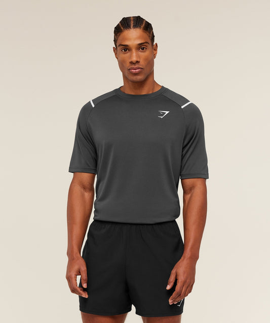 Gymshark Arrival Contrast T-Shirt - Grey/Black