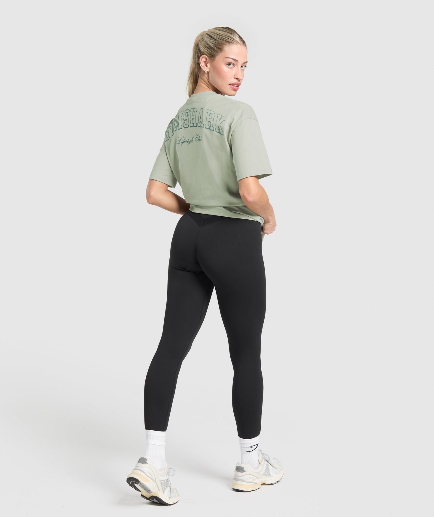 Gymshark Collegiate Oversized T-Shirt - Stone Grey