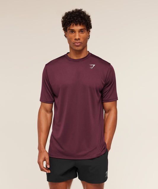 Gymshark Arrival T-Shirt - GS Impact Burgundy