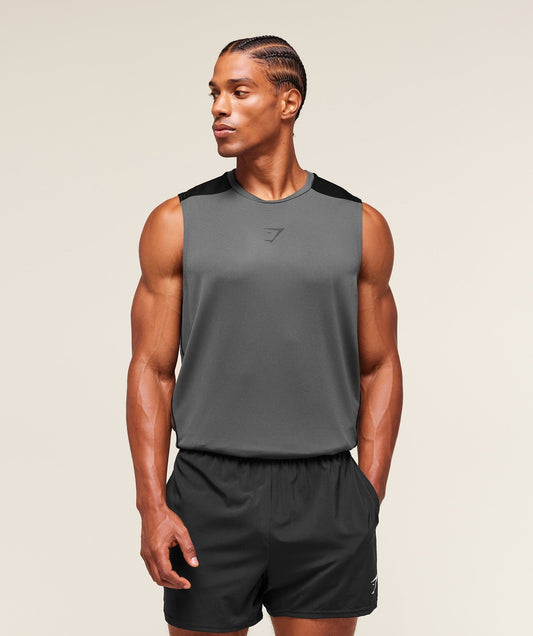 Gymshark Arrival Block Tank - Dark Grey