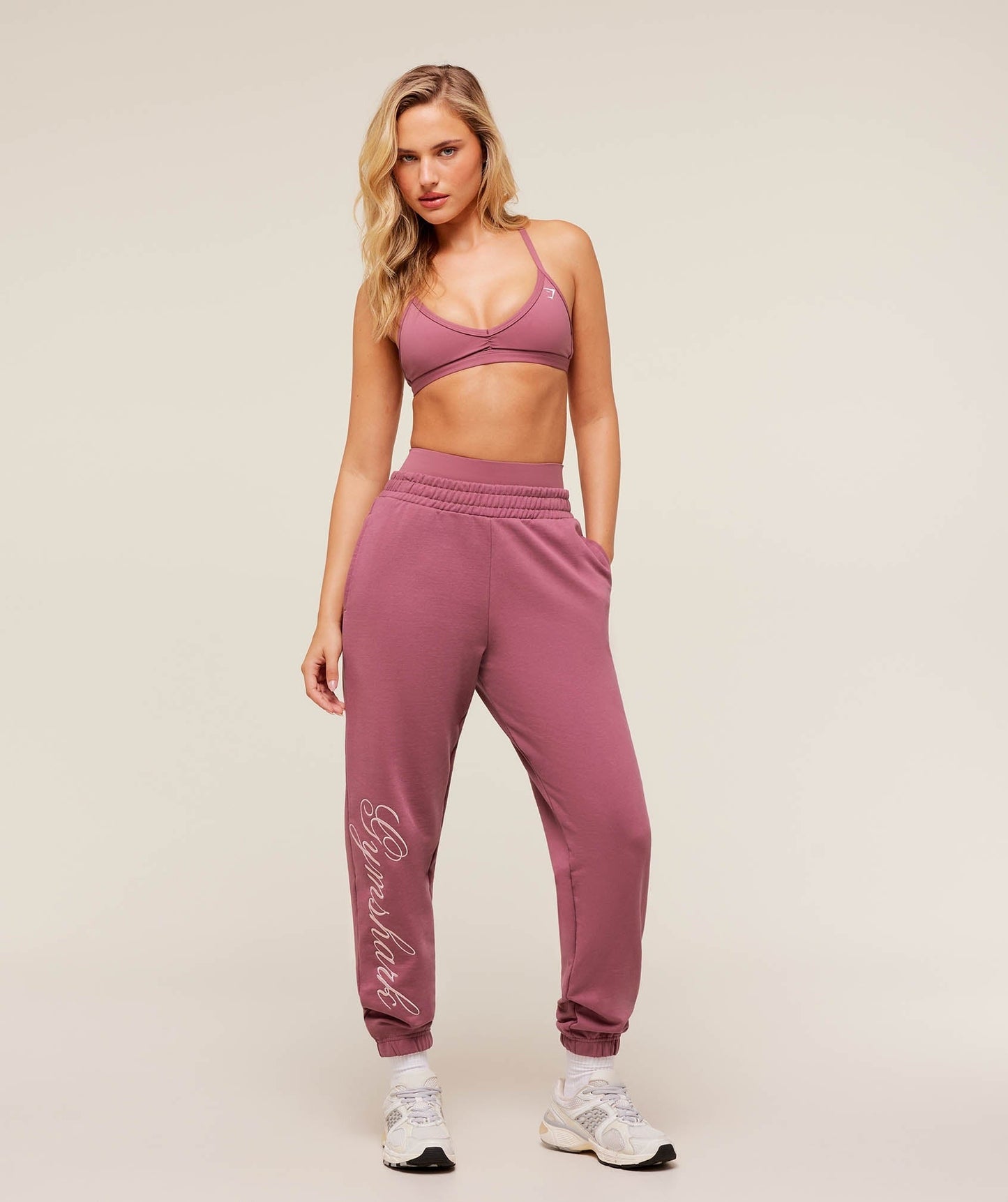 Gymshark All Seasons Graphic Joggers - Reset Pink