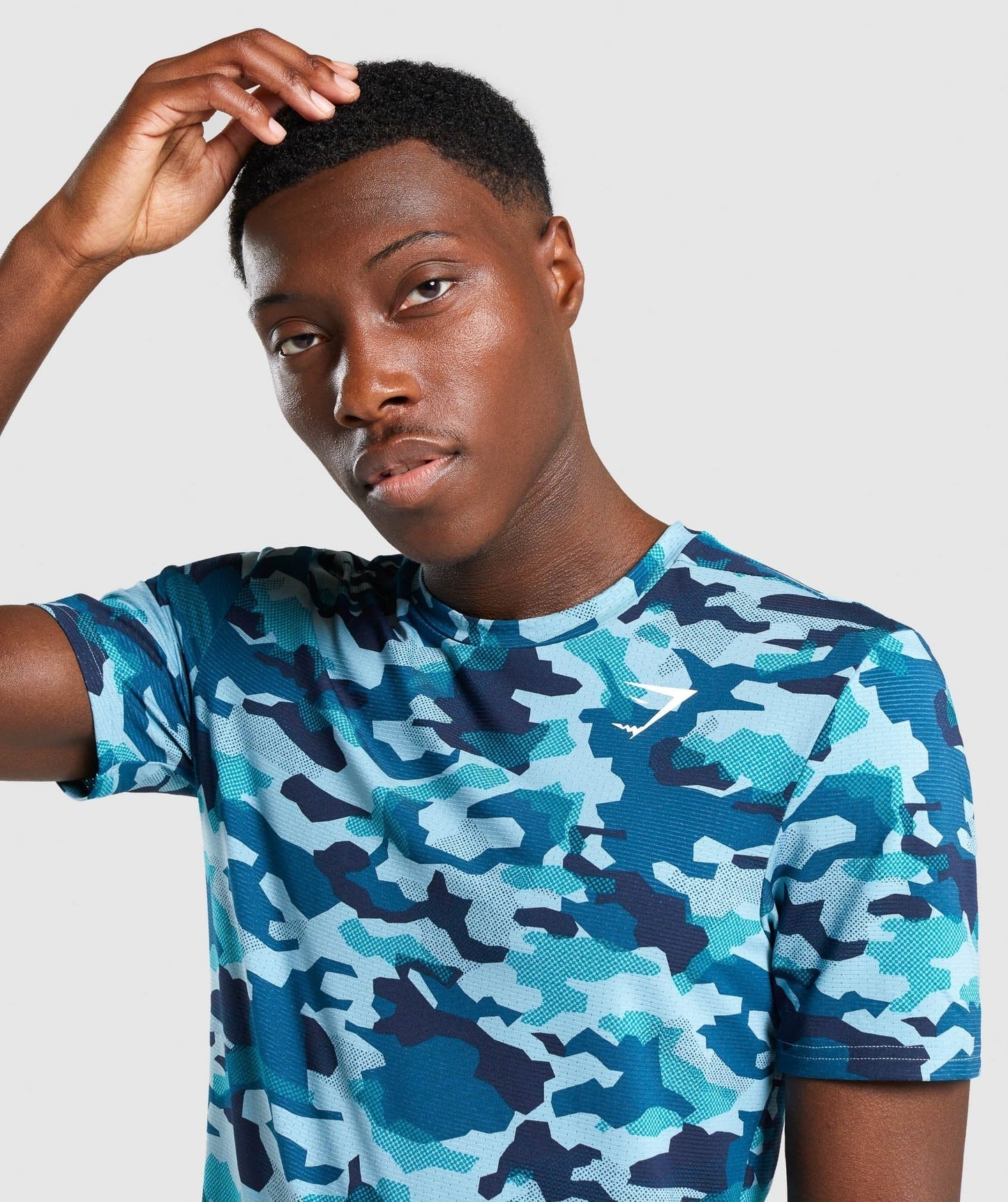 Gymshark Arrival T-Shirt - Teal Camo