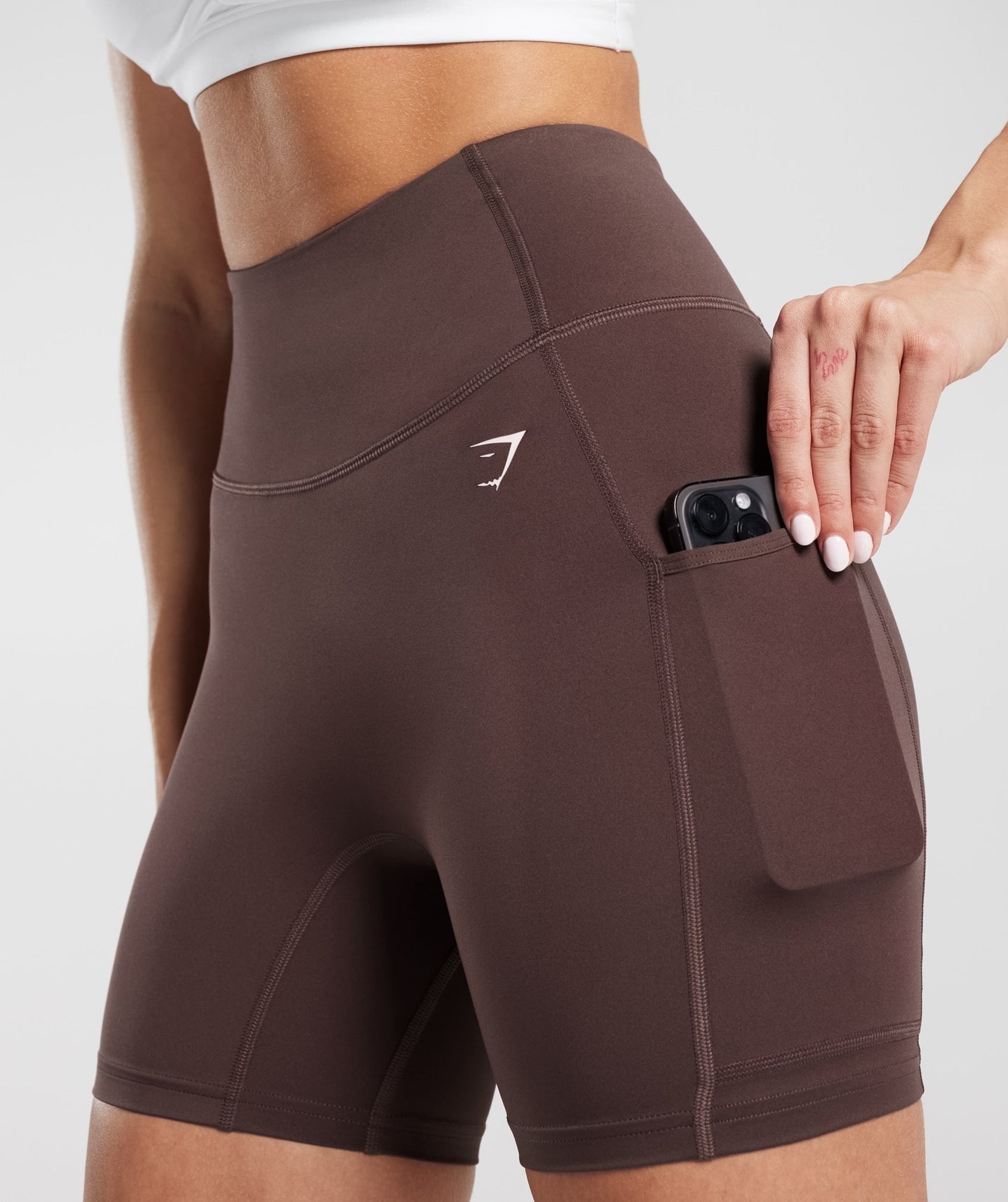 Gymshark Pocket Shorts - Chocolate Brown