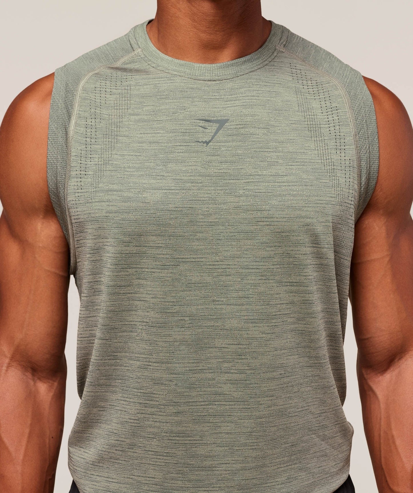 Gymshark Versatile Seamless Tank - Chalk Green/Slate Teal