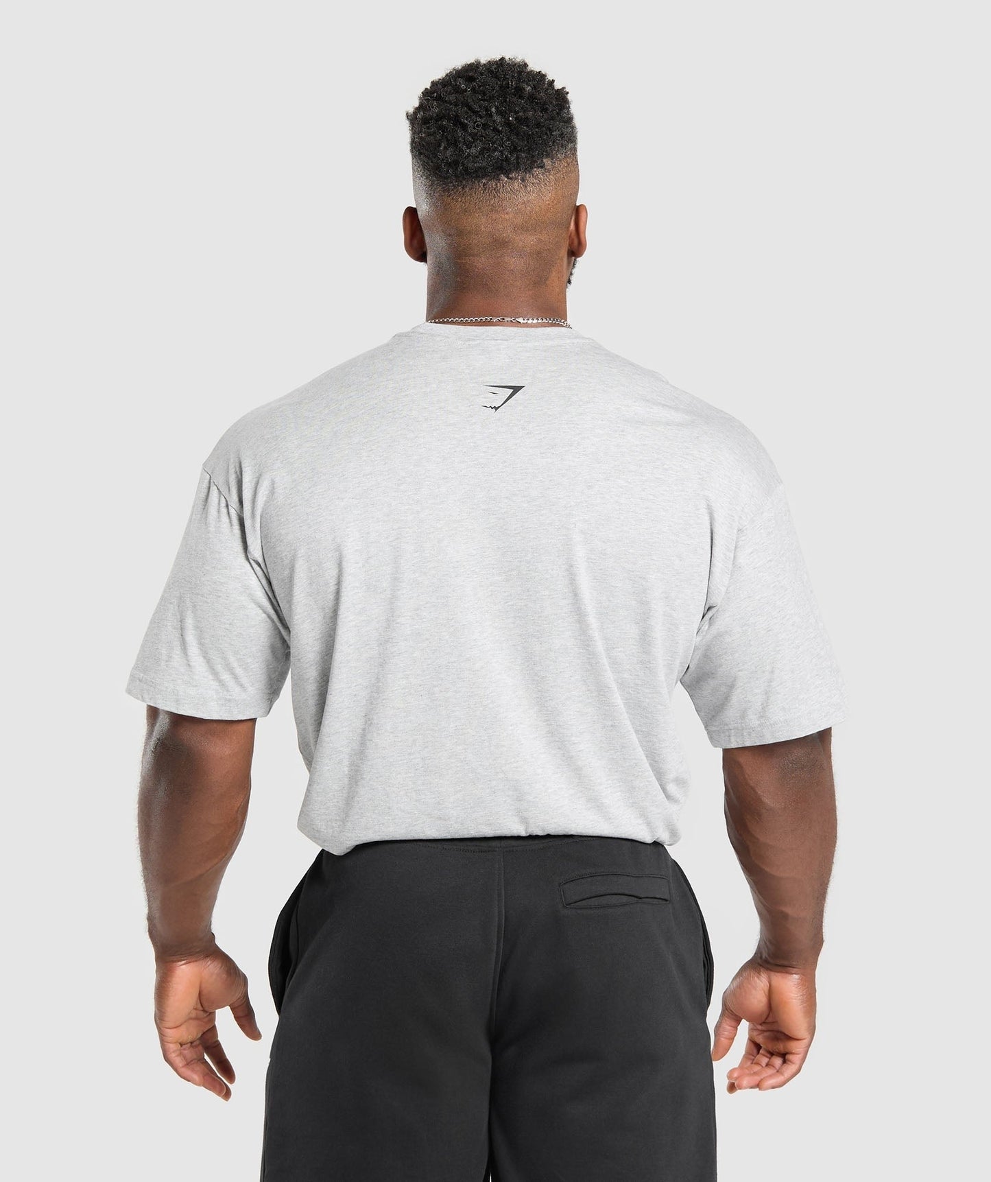 Gymshark XXL Graphic T-Shirt - Light Grey Core Marl