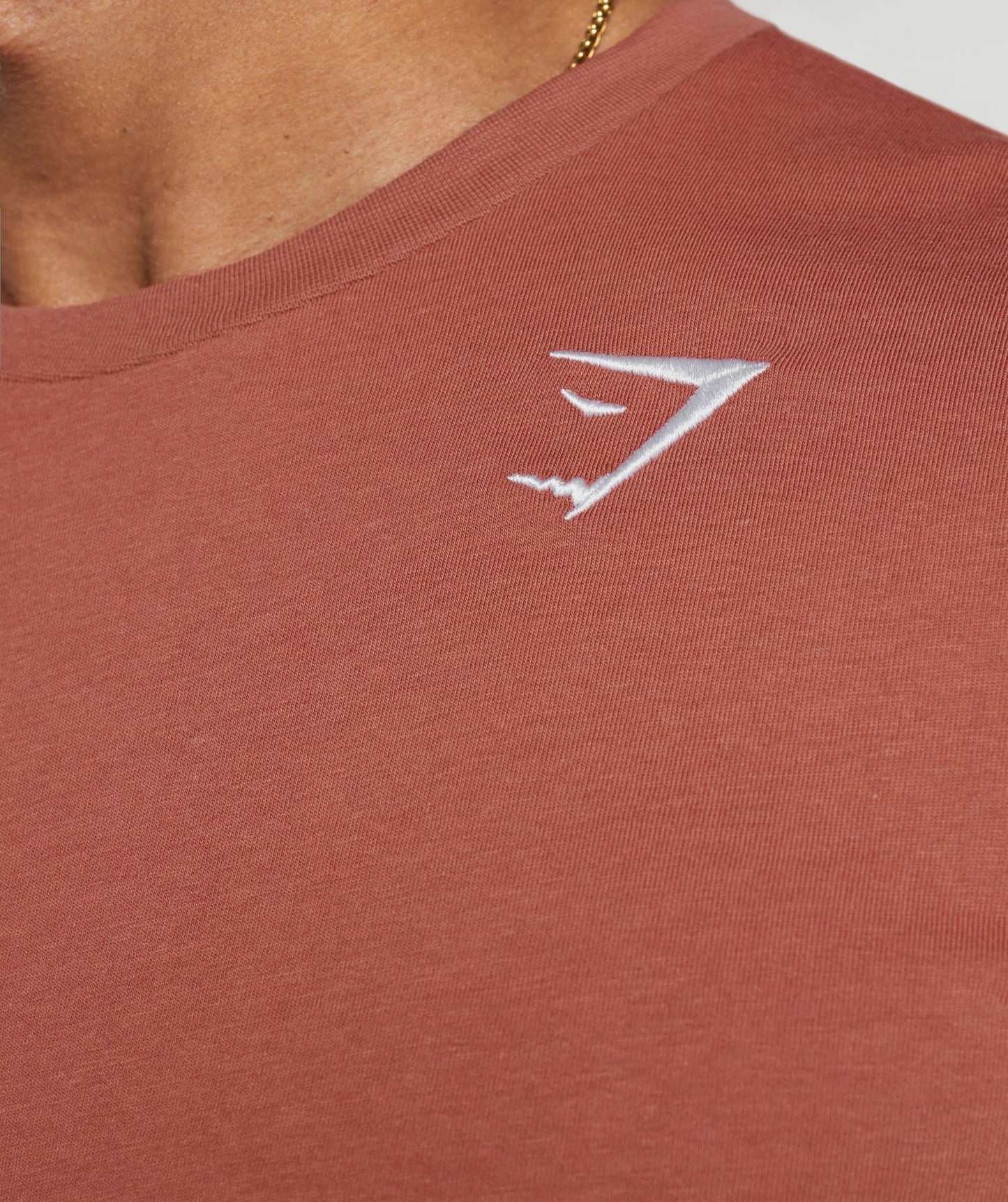 Gymshark Crest Long Sleeve T-Shirt - Persimmon Red