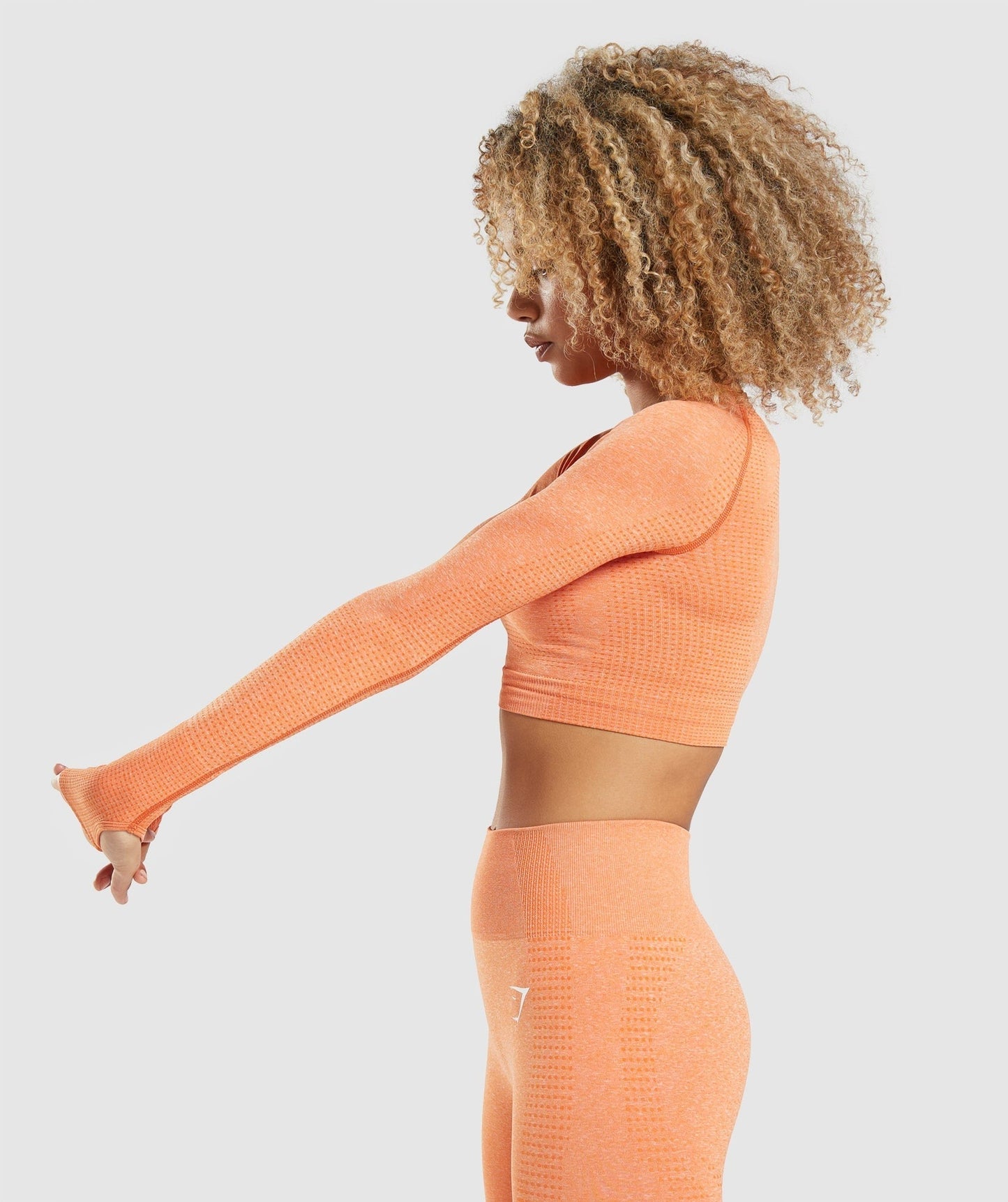 Gymshark Vital Crop Top - Apricot Orange Marl