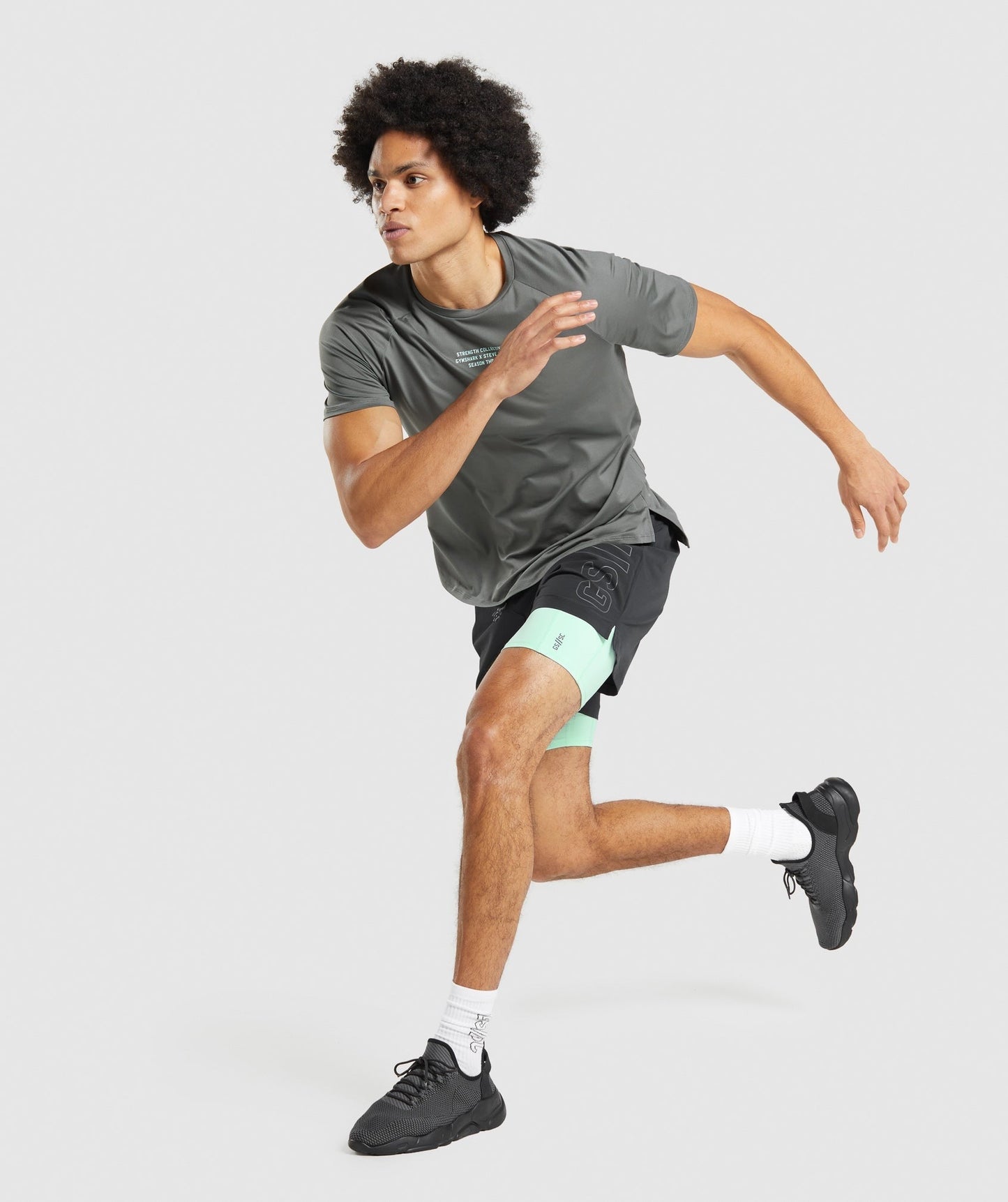 Gymshark //Steve Cook Baselayer Shorts - Turbo Blue