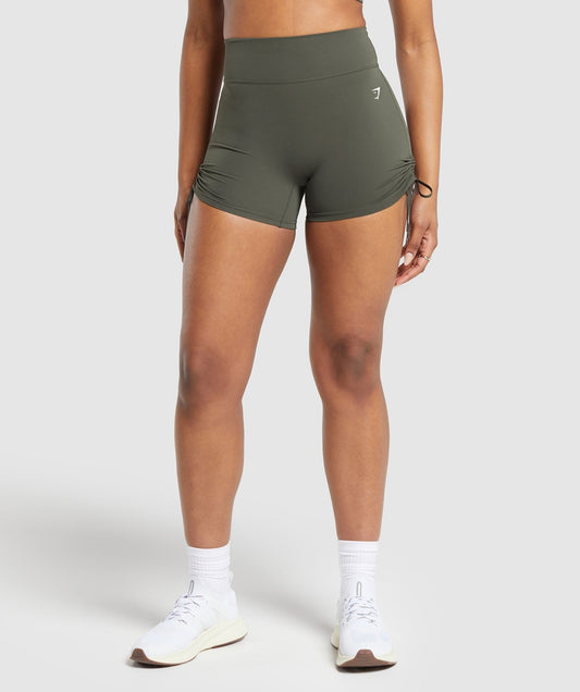 Gymshark Ruche Shorts - Strength Green