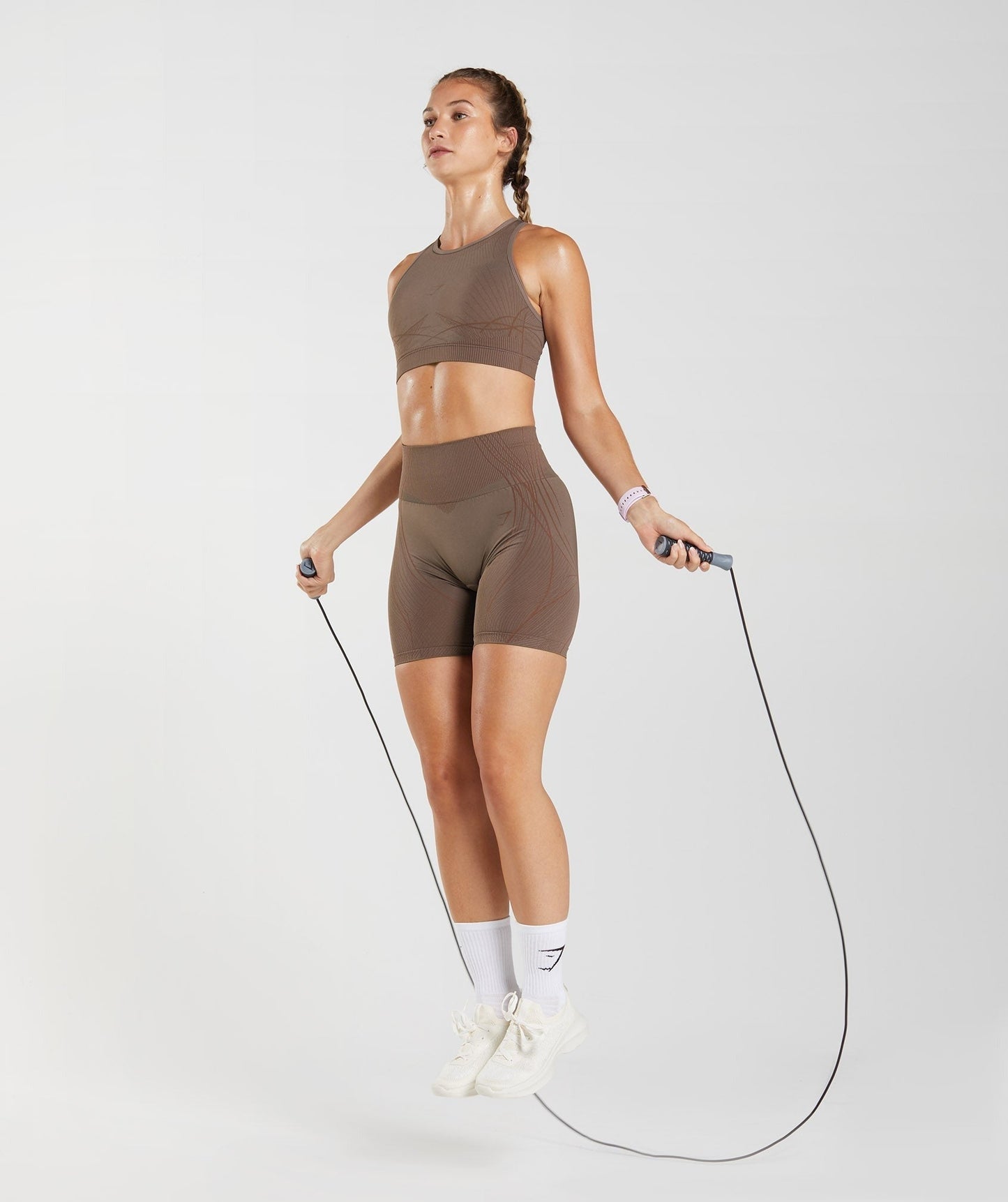 Gymshark Apex Seamless Shorts - Truffle Brown/Cherry Brown