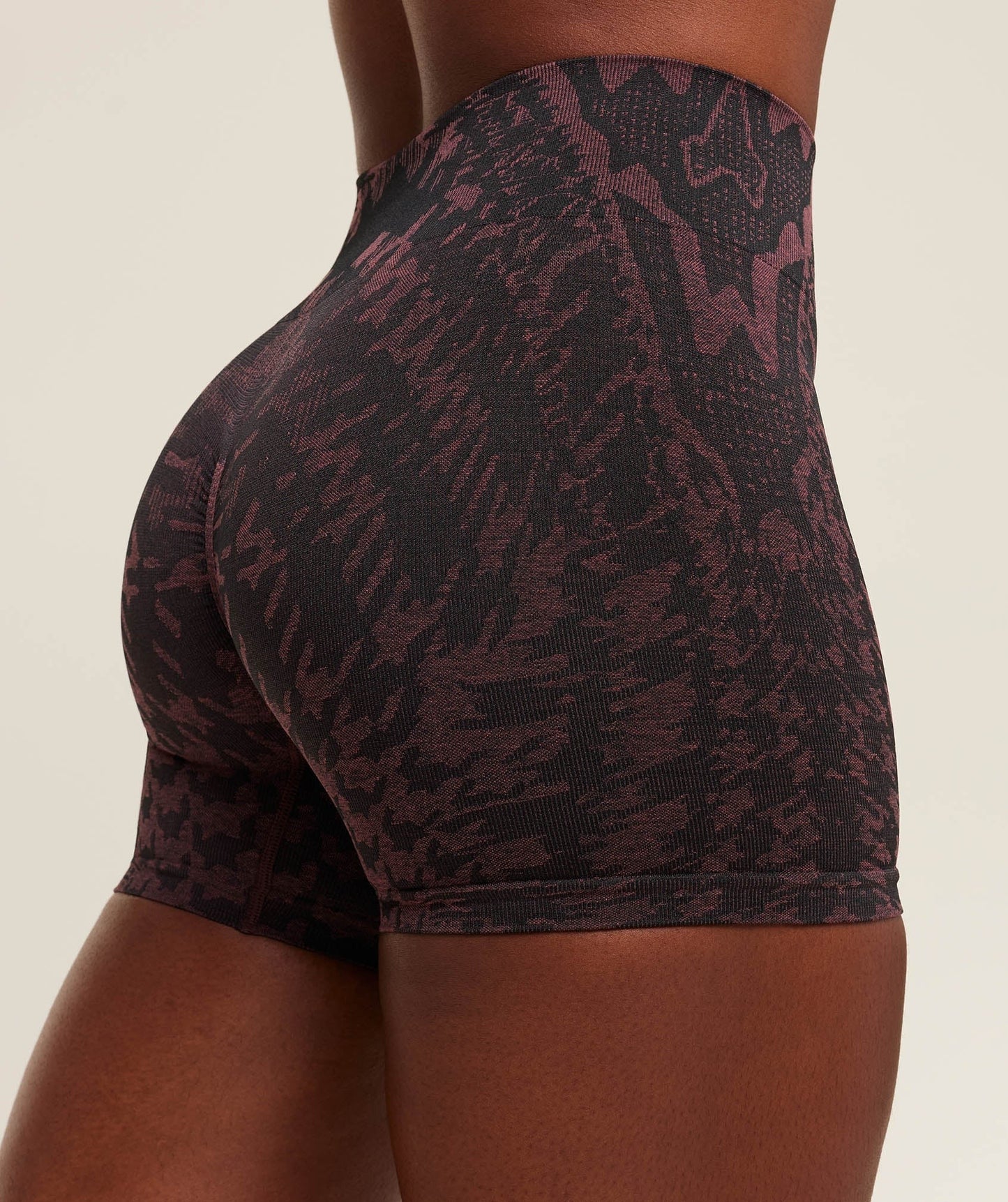 Gymshark Adapt Houndstooth Shorts - Black/Reset Pink