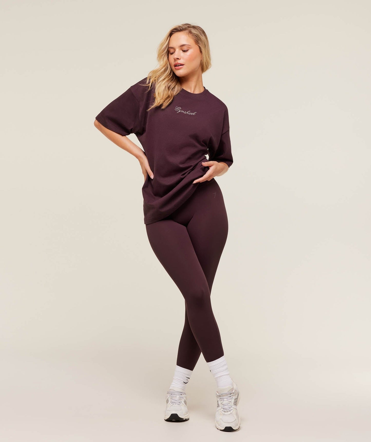 Gymshark All Seasons Graphic Short Sleeve T-Shirt - GS Cherry Purple