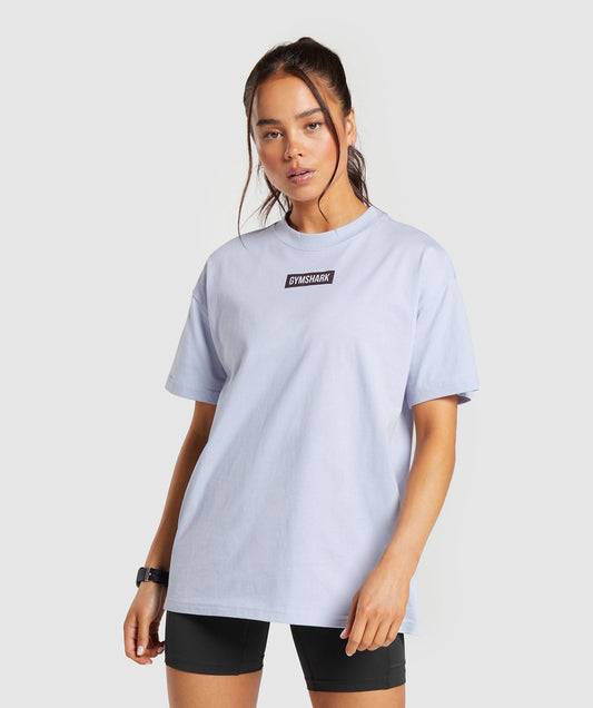 Gymshark Block Oversized T-Shirt - Silver Lilac