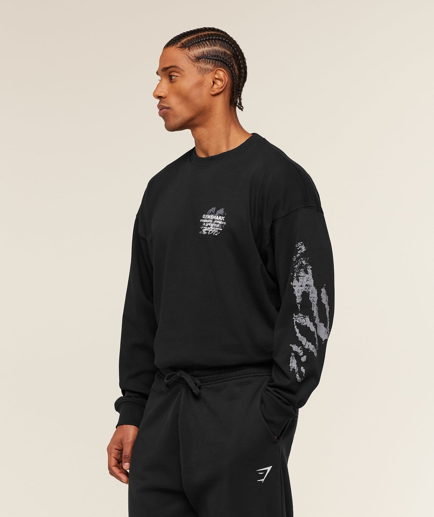 Gymshark Strength Fitness & Lifestyle Long Sleeve T-Shirt - Black