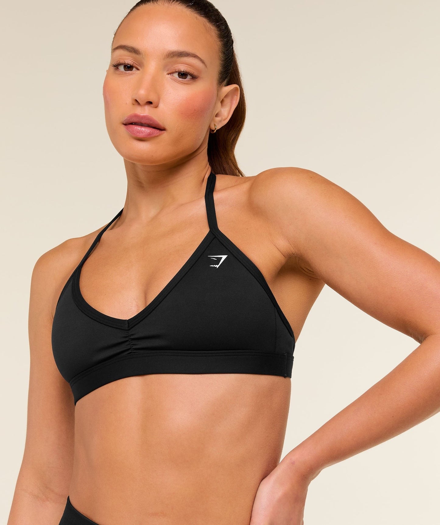 Gymshark Minimal Halterneck Sports Bra - Black