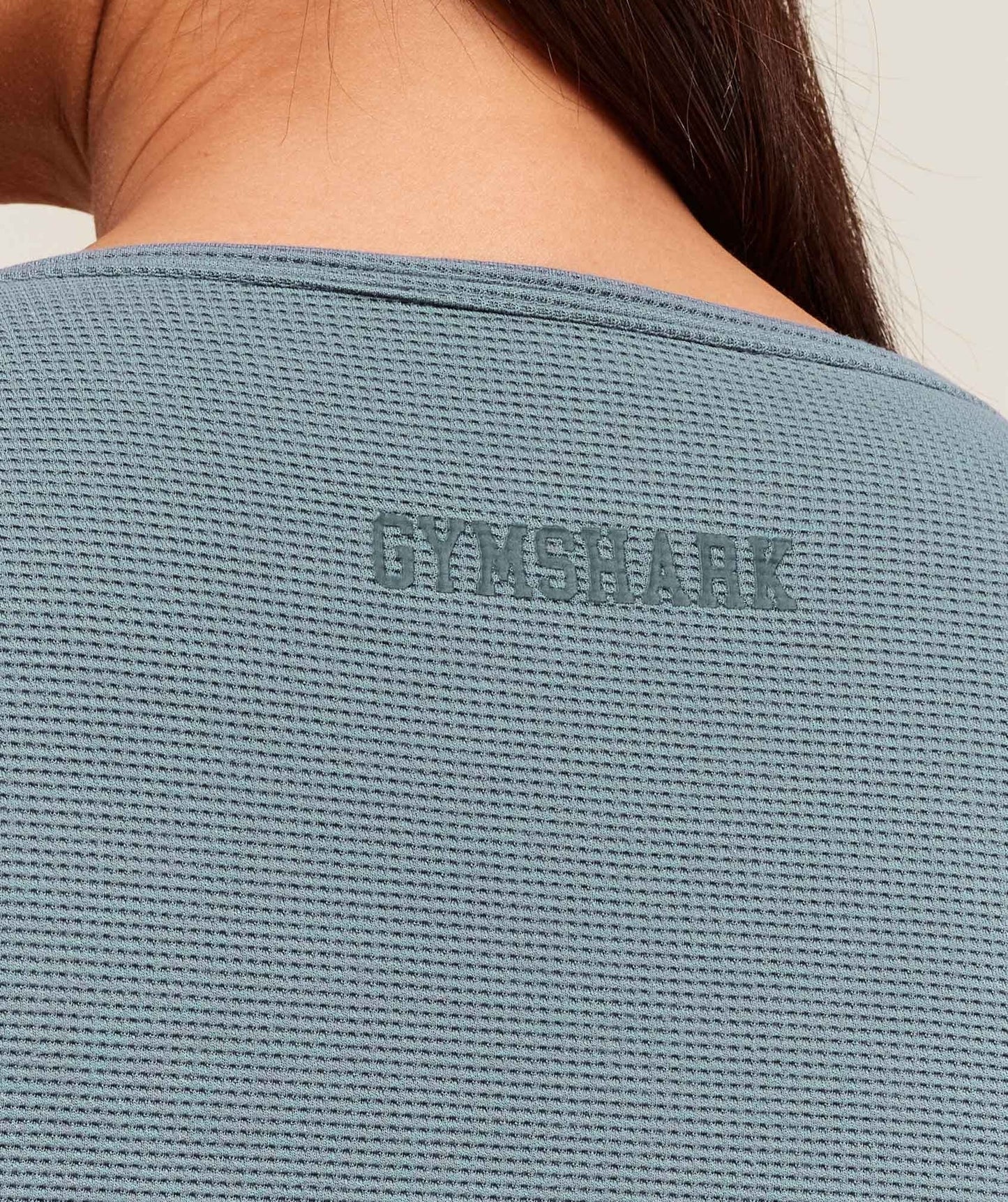 Gymshark Waffle Long Sleeve Top - Iron Blue