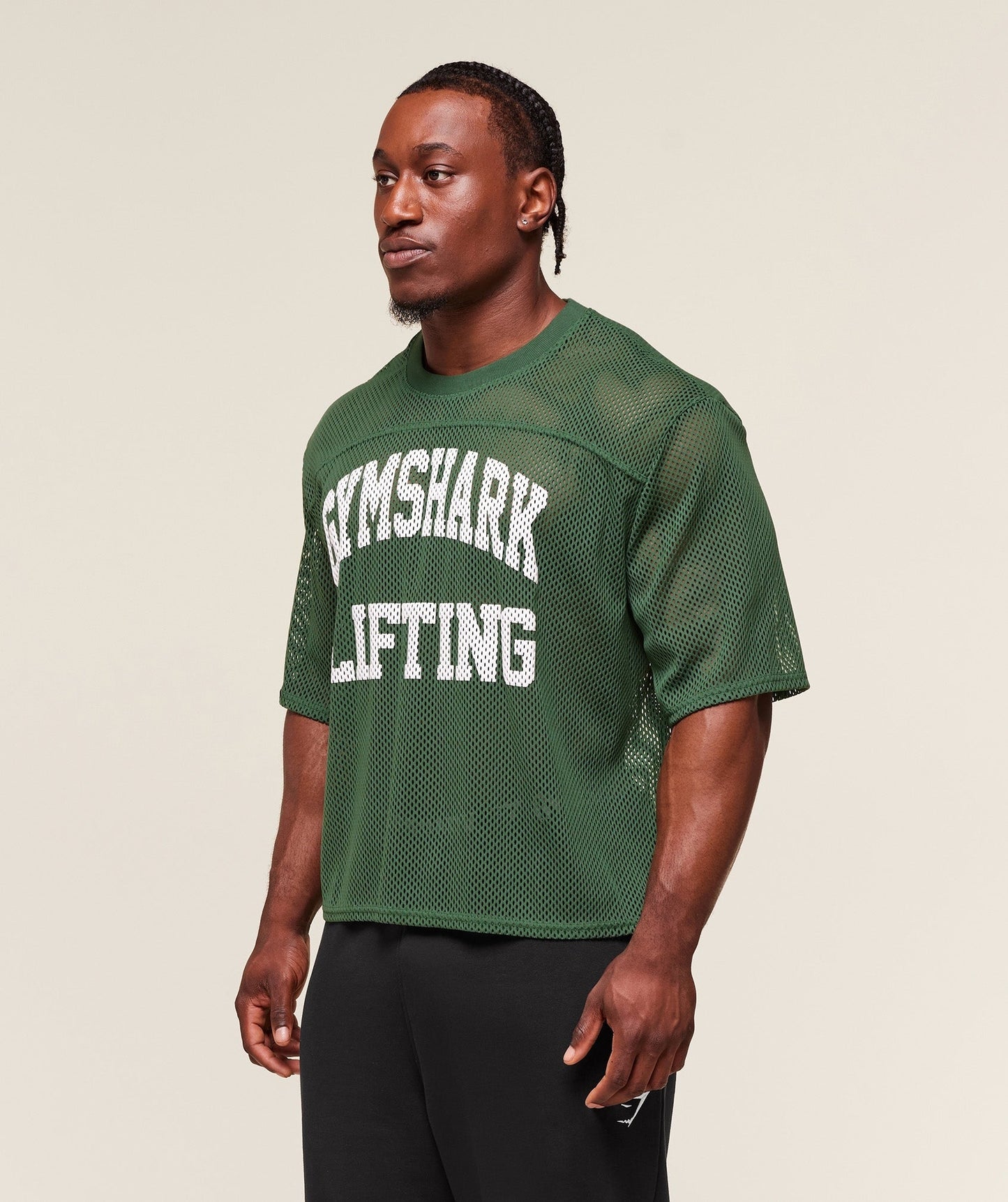 Gymshark Mesh Oversized T-Shirt - Classic Green