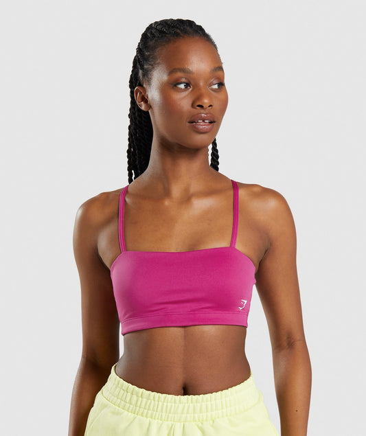 Gymshark Bandeau Sports Bra - Dragon Pink