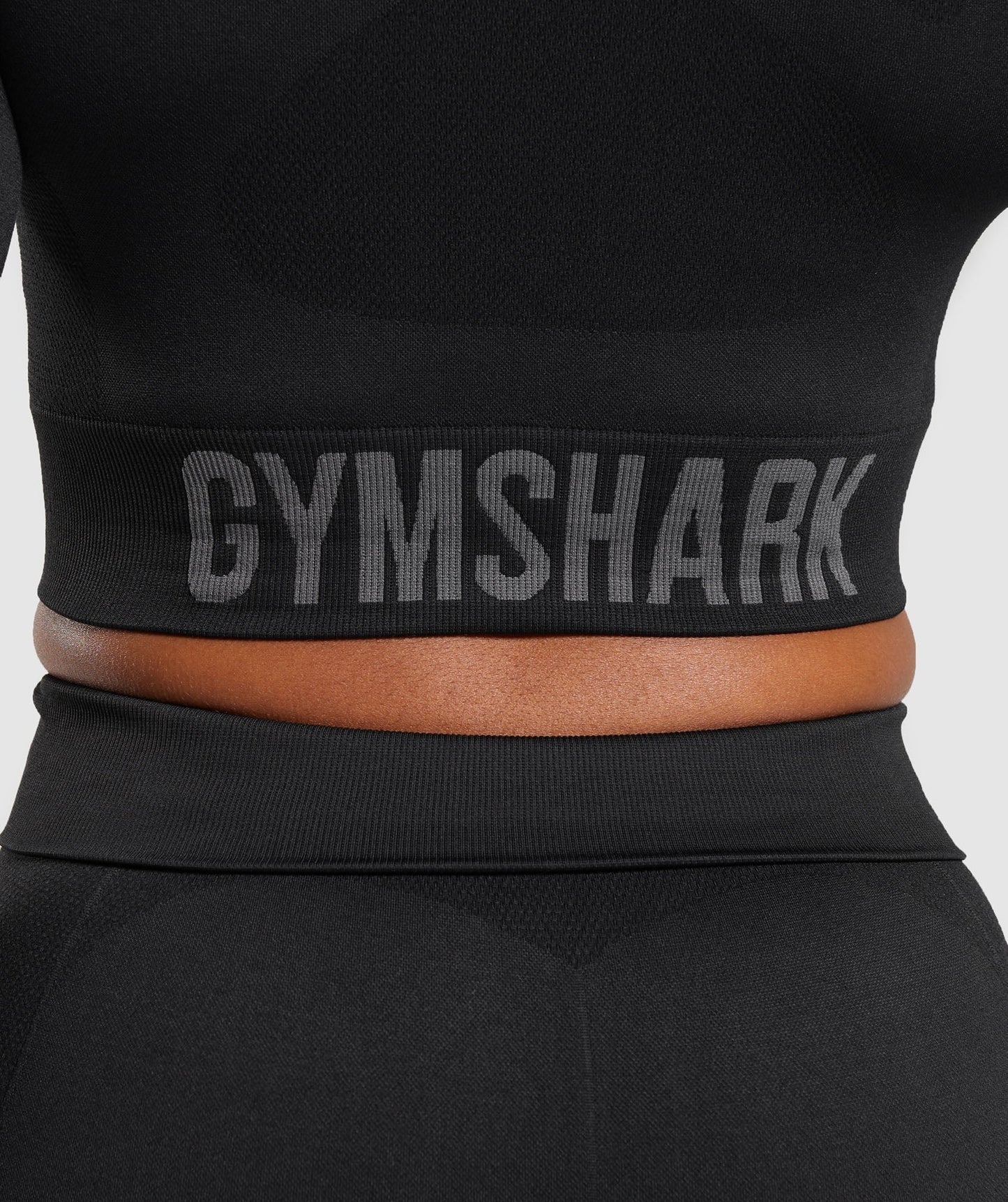 Gymshark Flex Long Sleeve Crop Top - Black
