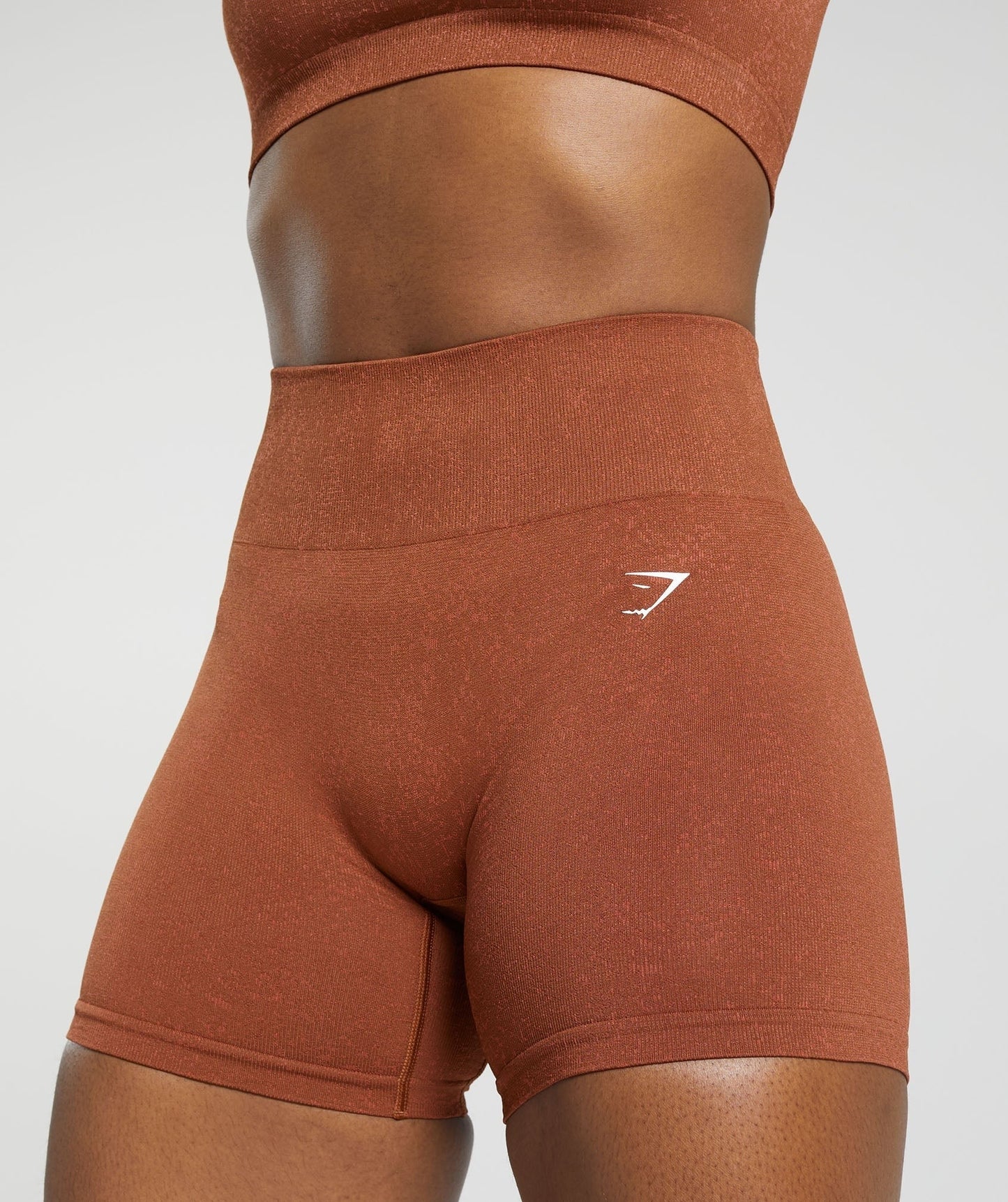 Gymshark Adapt Fleck Seamless Shorts - Copper Brown/Terracotta Orange