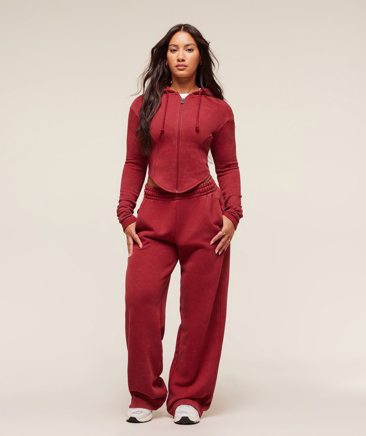 Gymshark x Analis Tracksuit Pants - Reps Red/Wash
